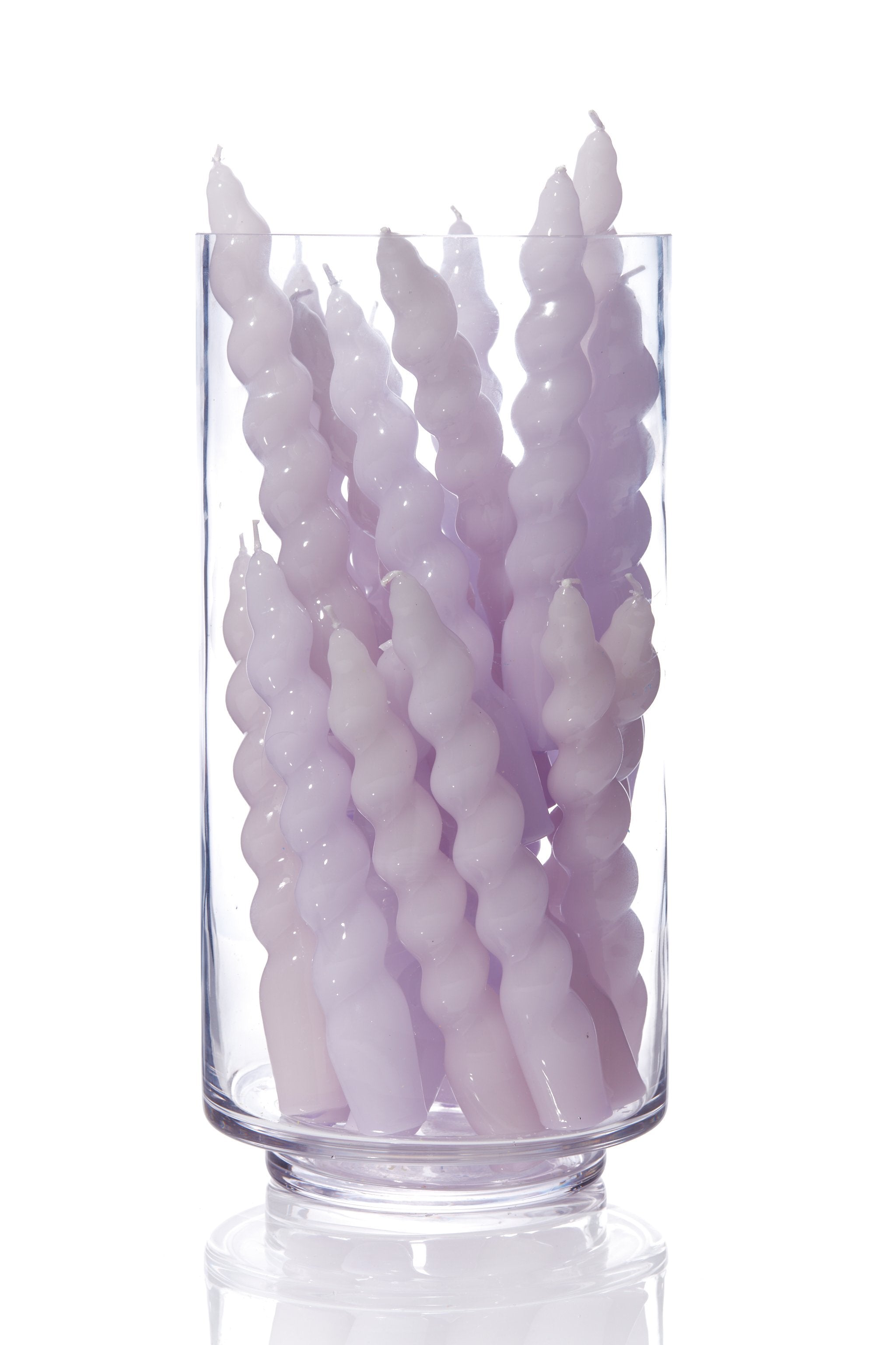 Maegen Spiral Taper Candle - Lilac 3 pack