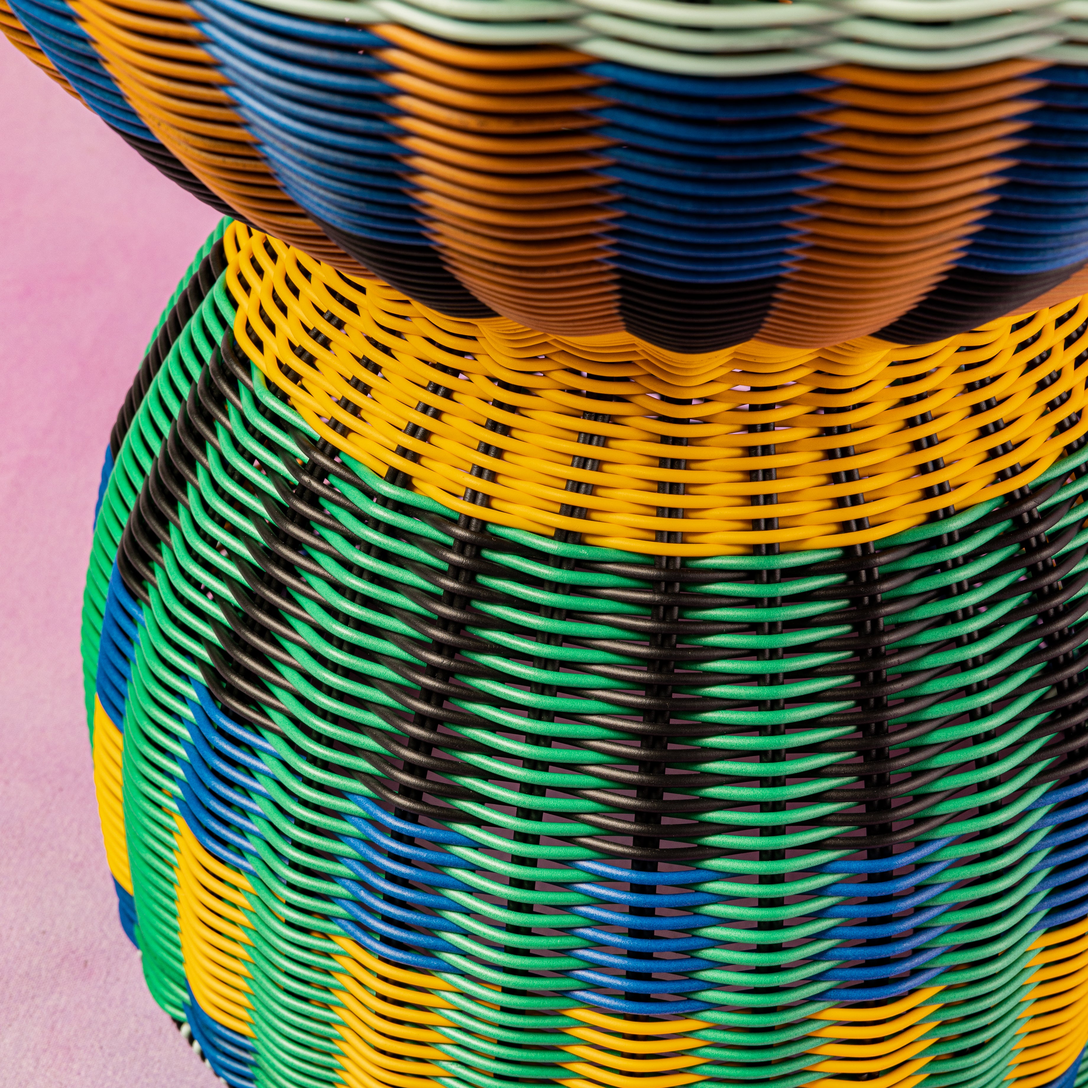 Woven Table |Yellow & Green