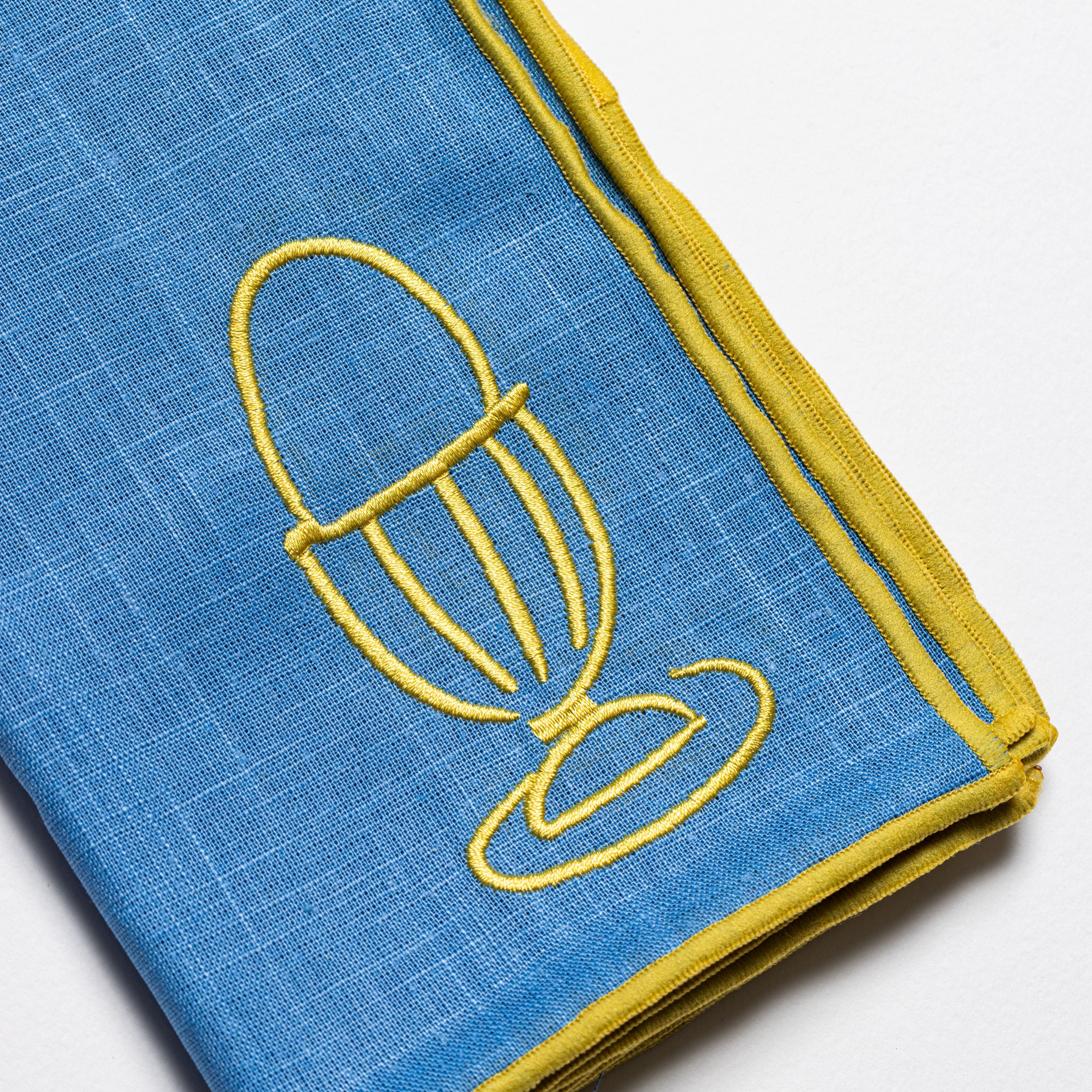 Linen Embroidered Napkins | 'A Good Egg'
