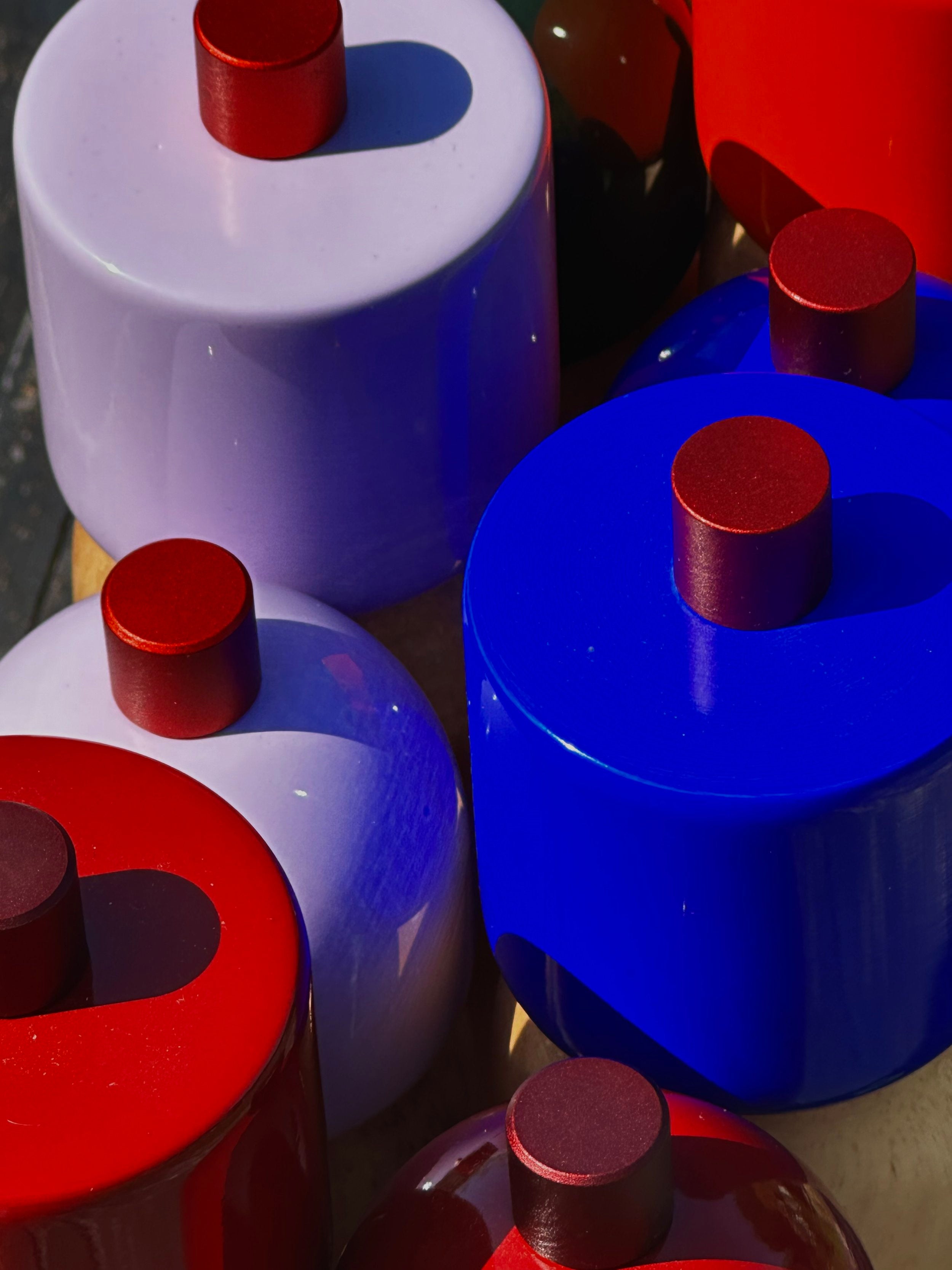 Salt & Pepper Grinder - Lilac & Red-MAGRL02