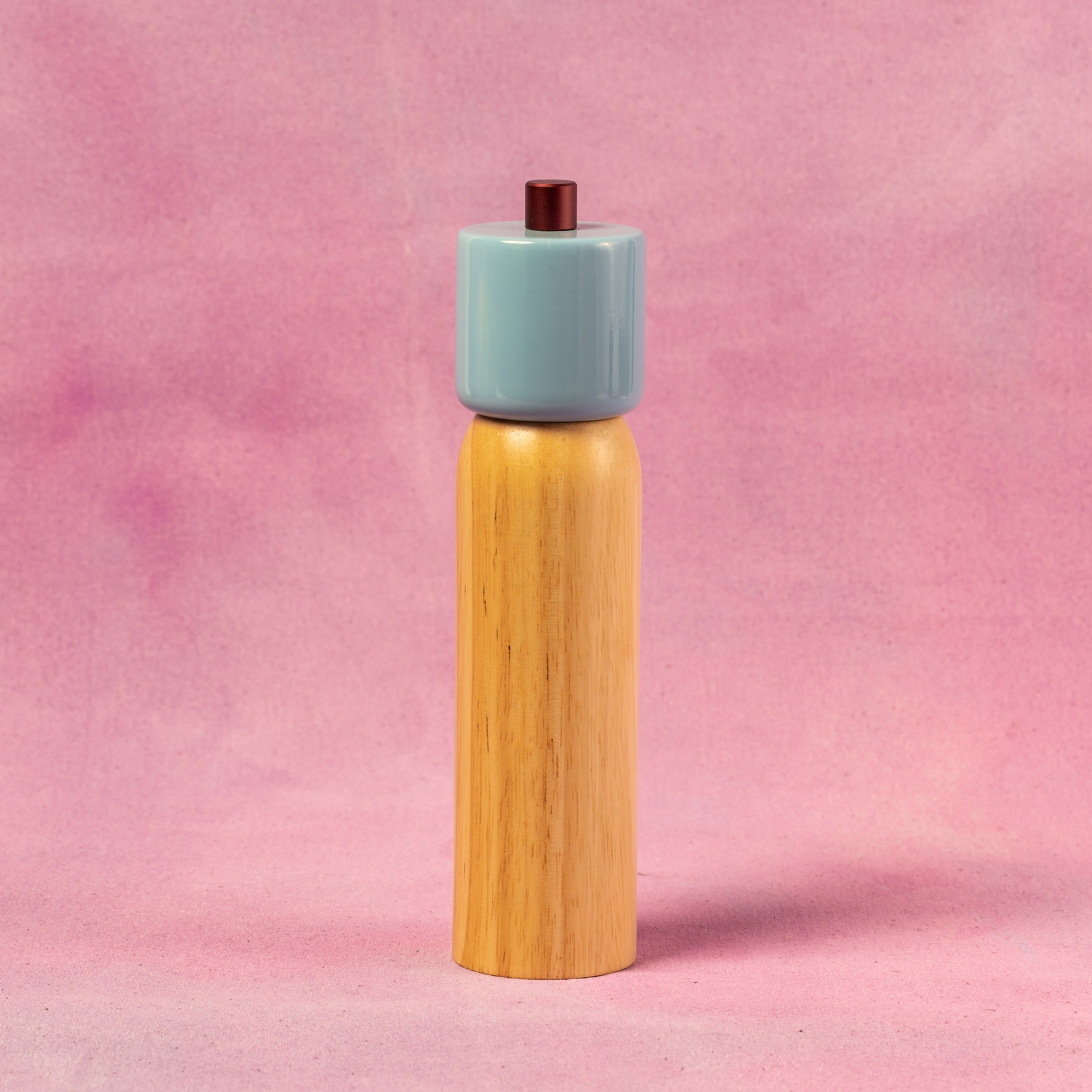 Salt & Pepper Grinder | Sky Blue & Burgundy
