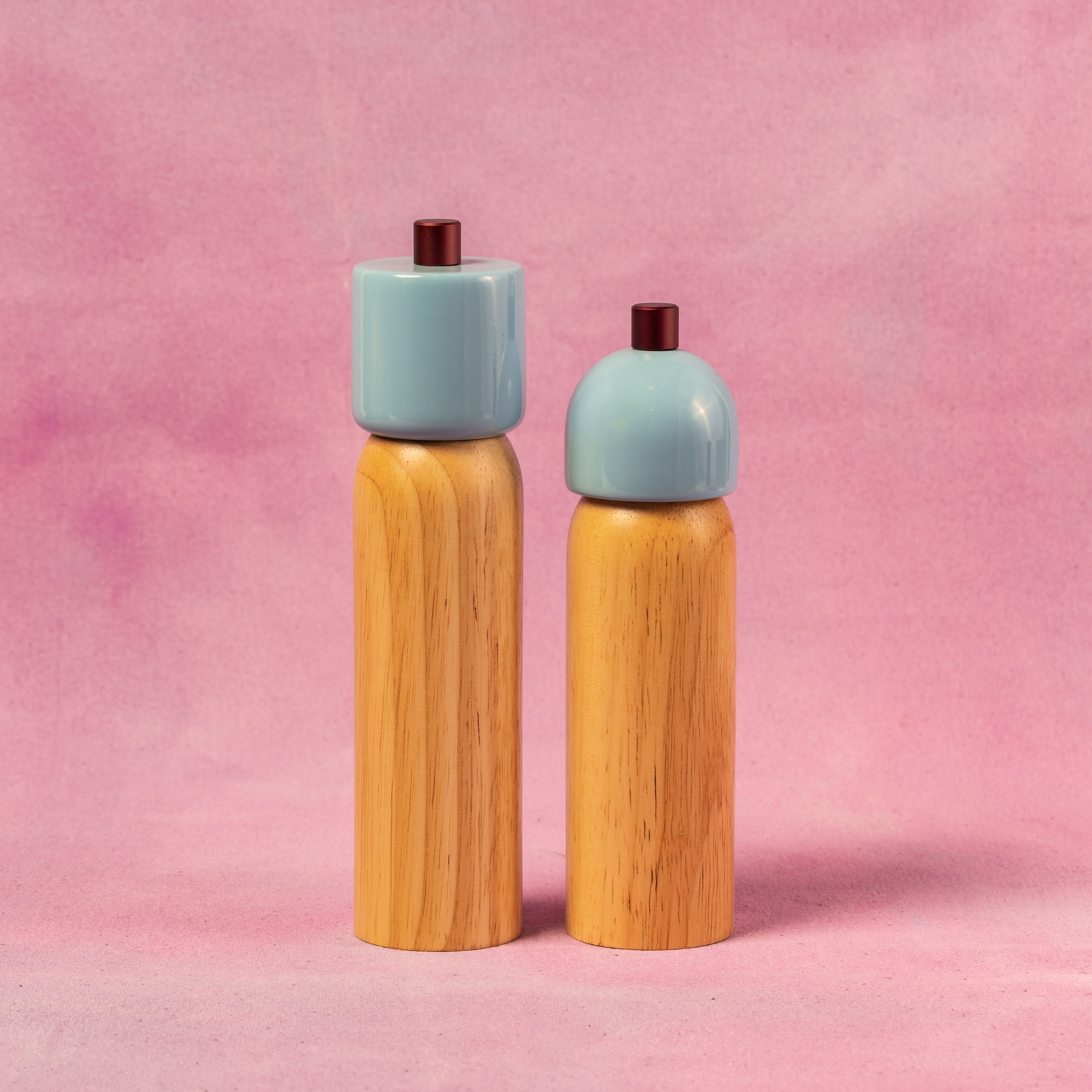 Salt & Pepper Grinder | Sky Blue & Burgundy