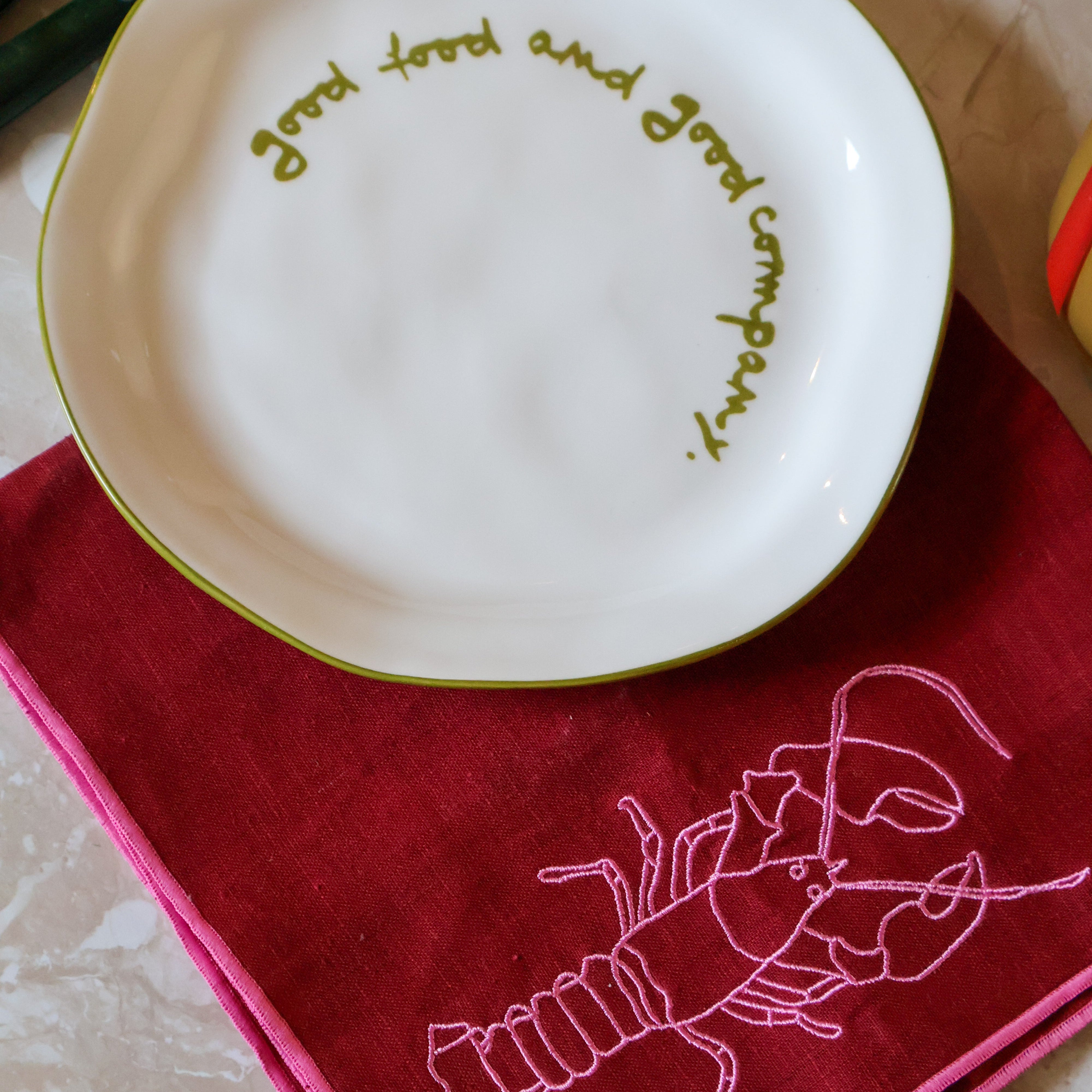 'Catch of the Day' Linen Blend Napkins (Set of 4) - Our Creative Abode x MÆGEN Collection