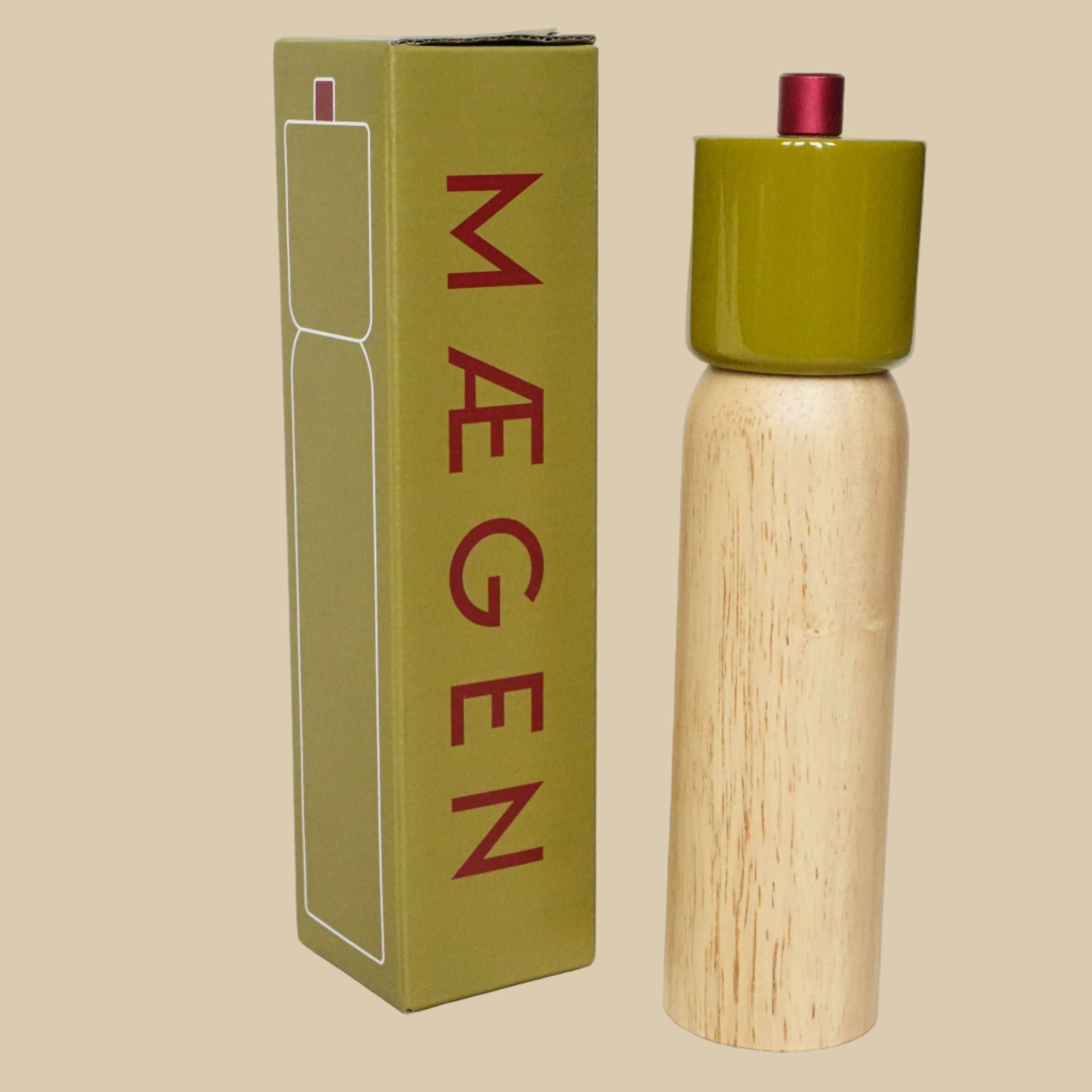 Salt & Pepper Grinder | Olive & Red - Our Curated Abode x MÆGEN