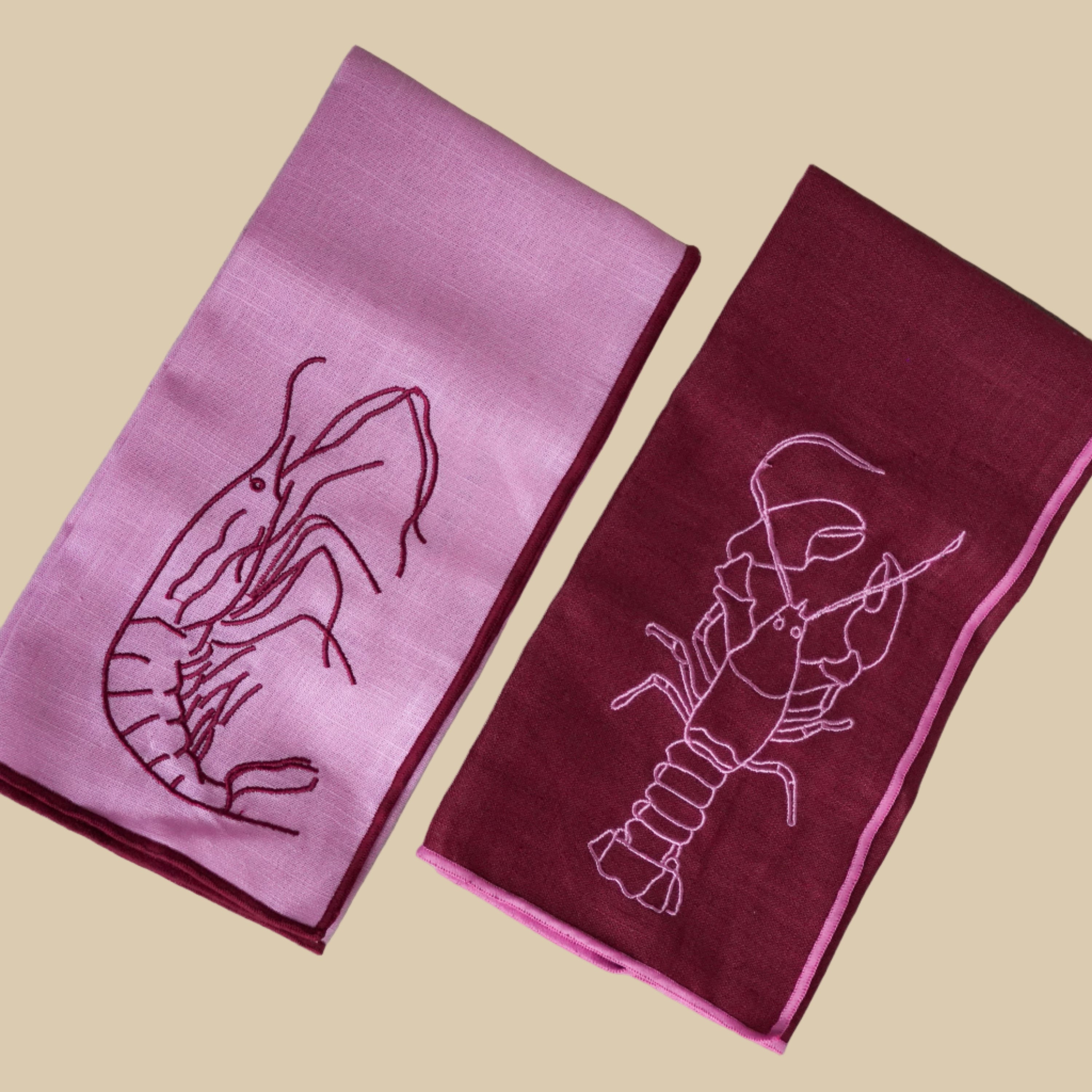 'Catch of the Day' Linen Blend Napkins (Set of 4) - Our Creative Abode x MÆGEN Collection