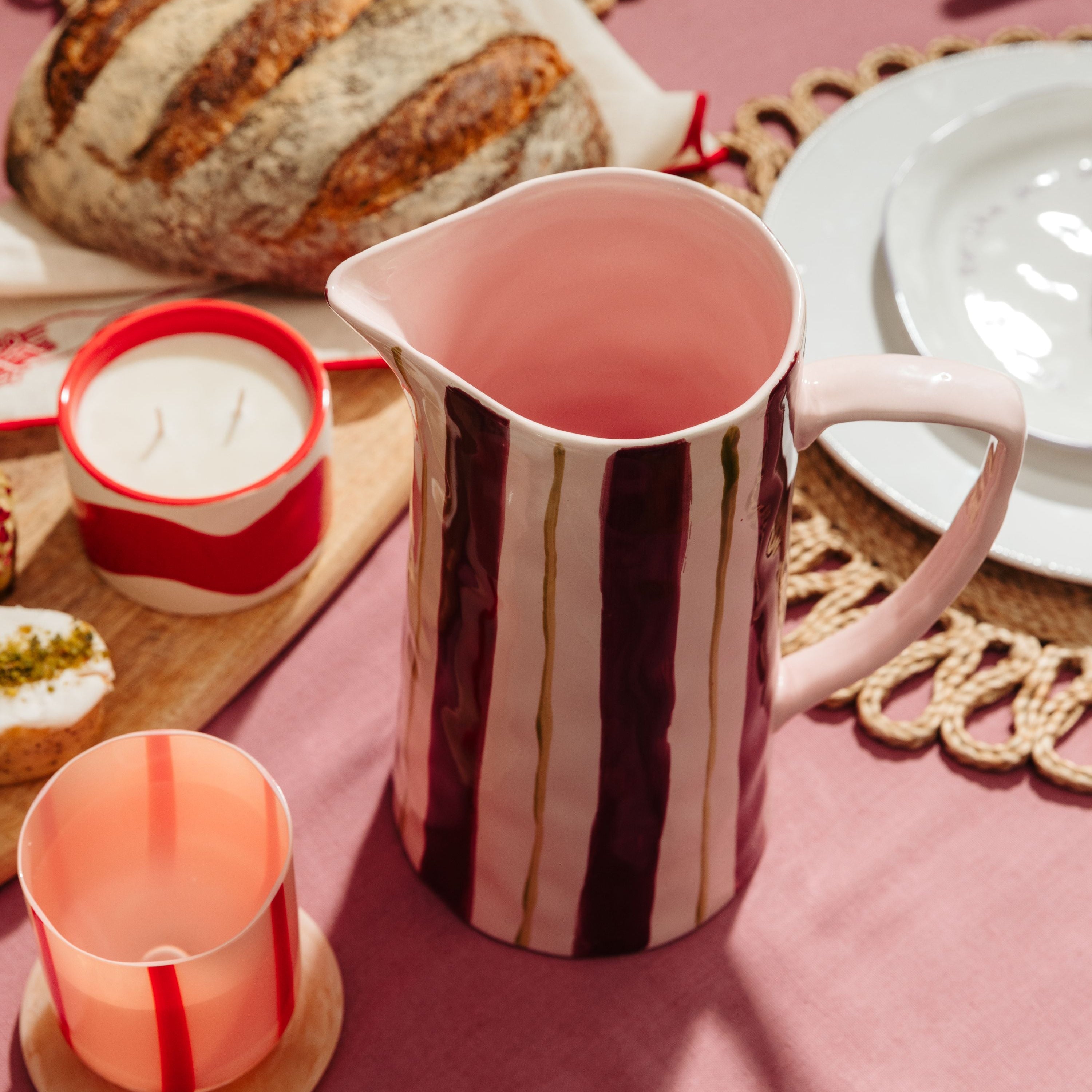 Pink/ Burgundy Jug