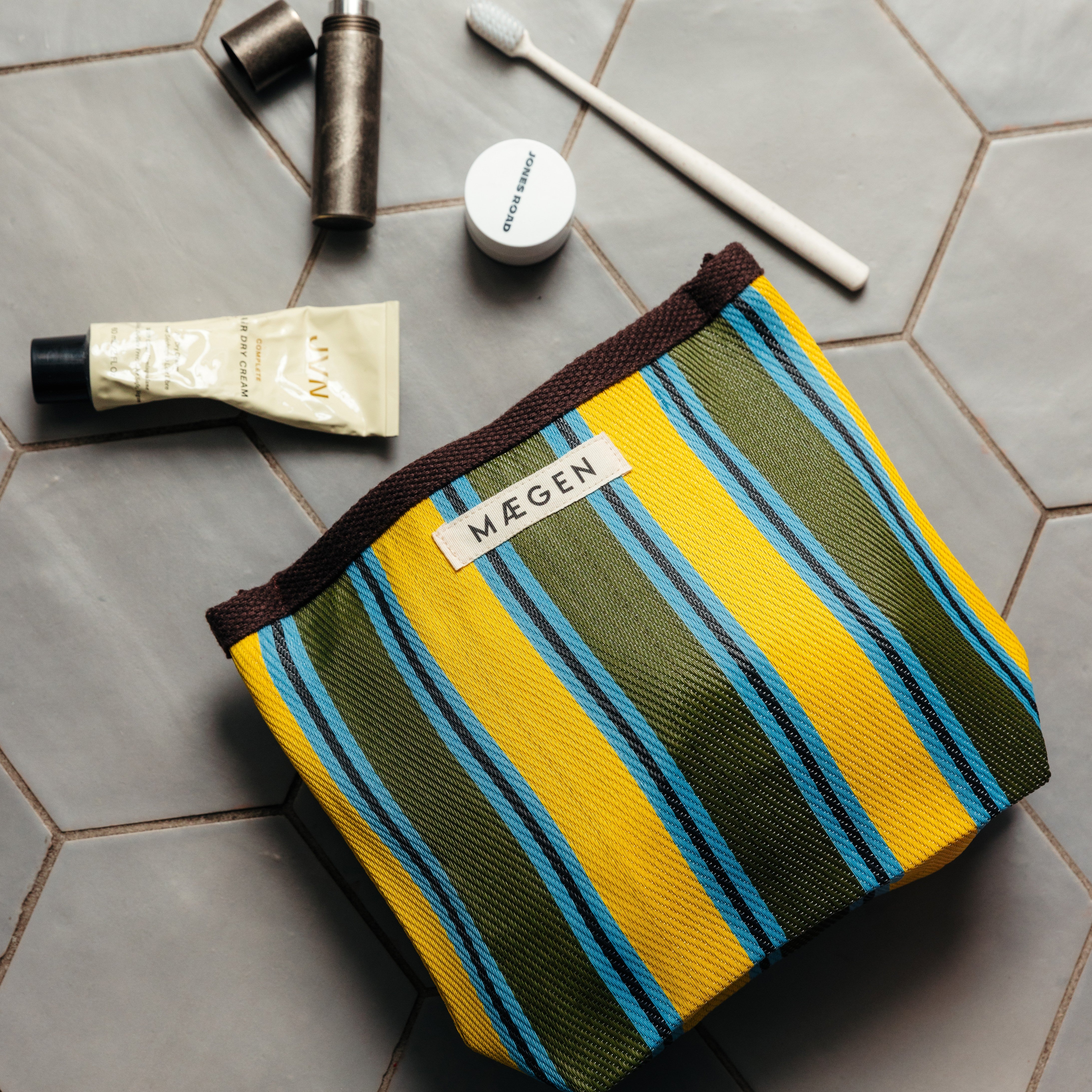 Pouch | Chocolate/Yellow/ Olive