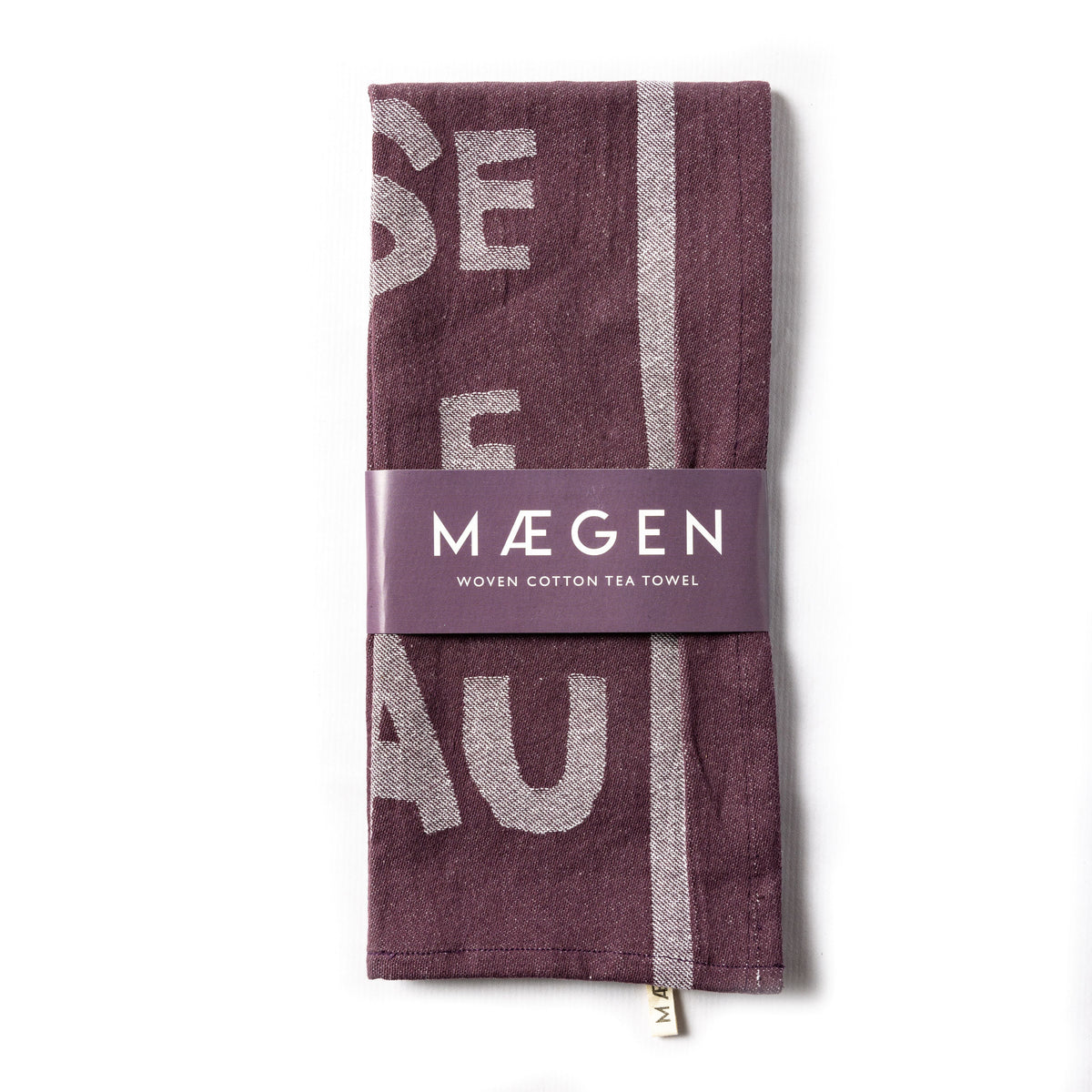 Tea Towel - Aubergine - 'C'est la cerise sur la gateau'