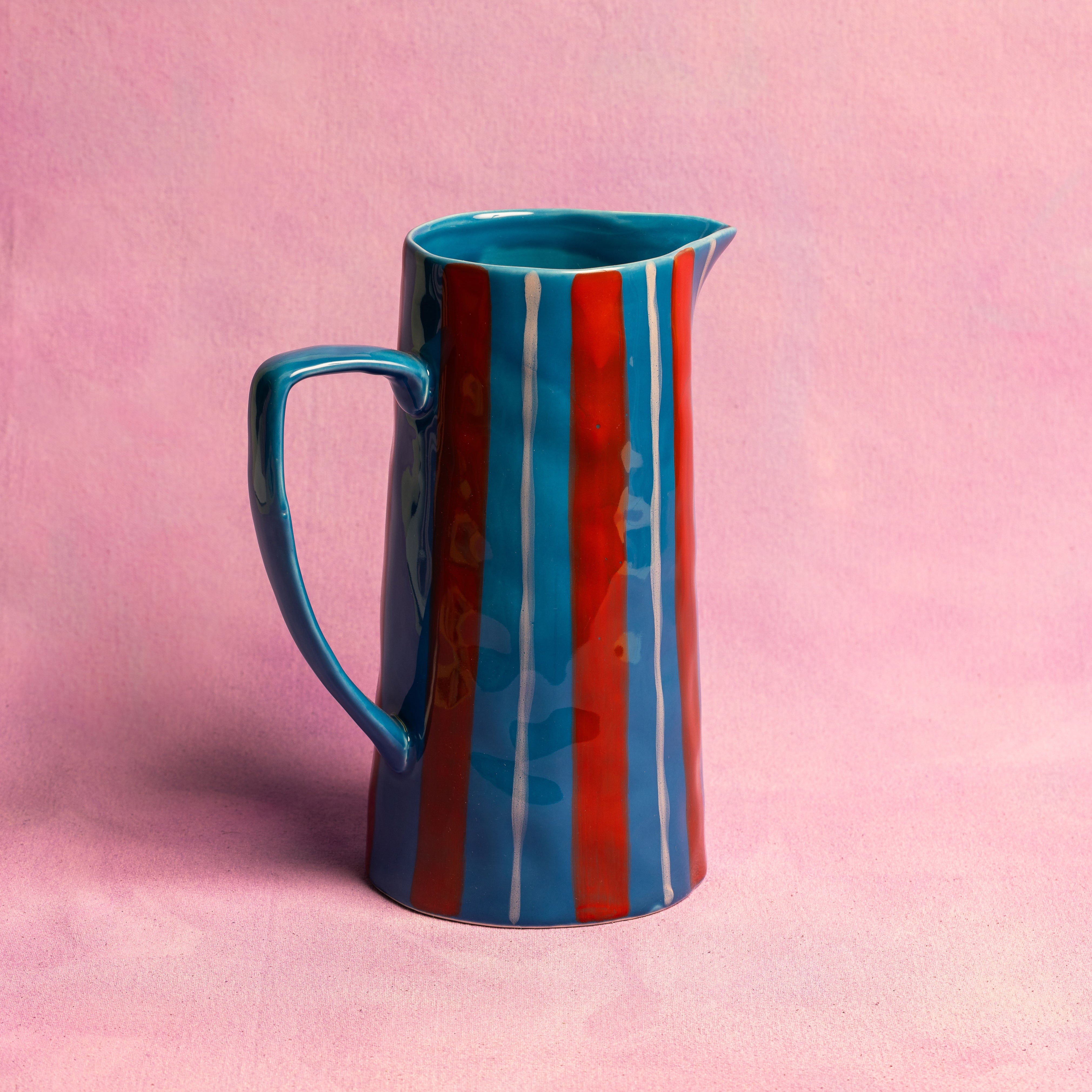 Light Blue/ Red Jug