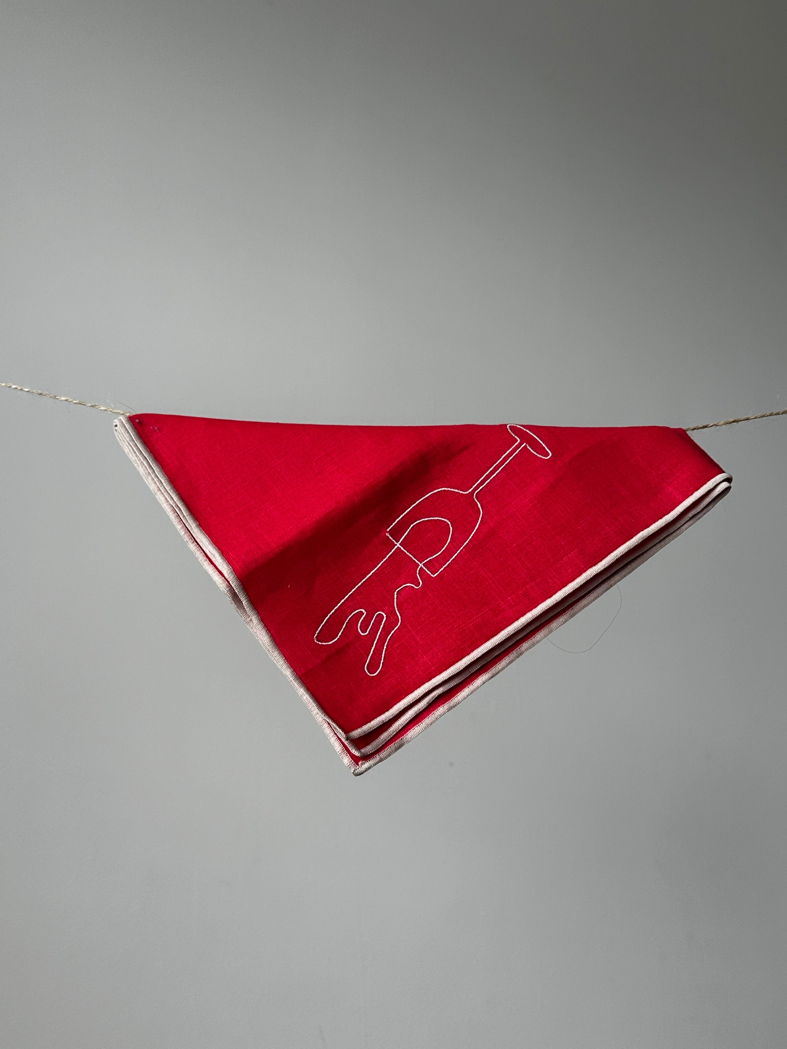 Linen Blend Napkins - Wine (Set of 2)