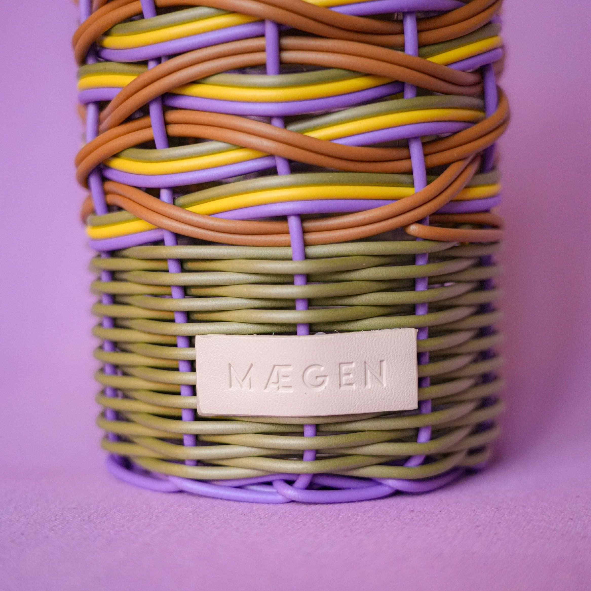 Woven Oil Pourer | Yellow & Lilac