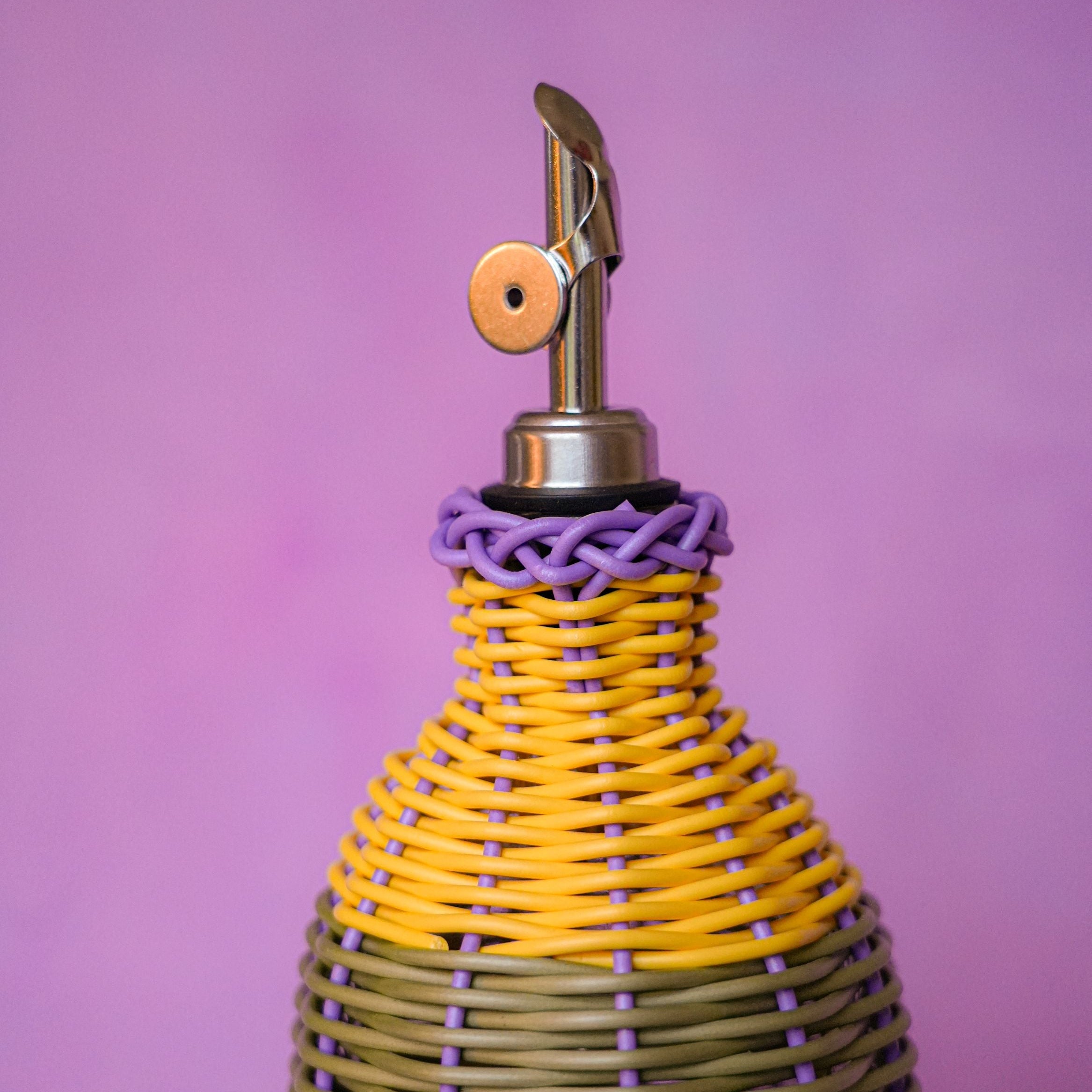 Woven Oil Pourer | Yellow & Lilac