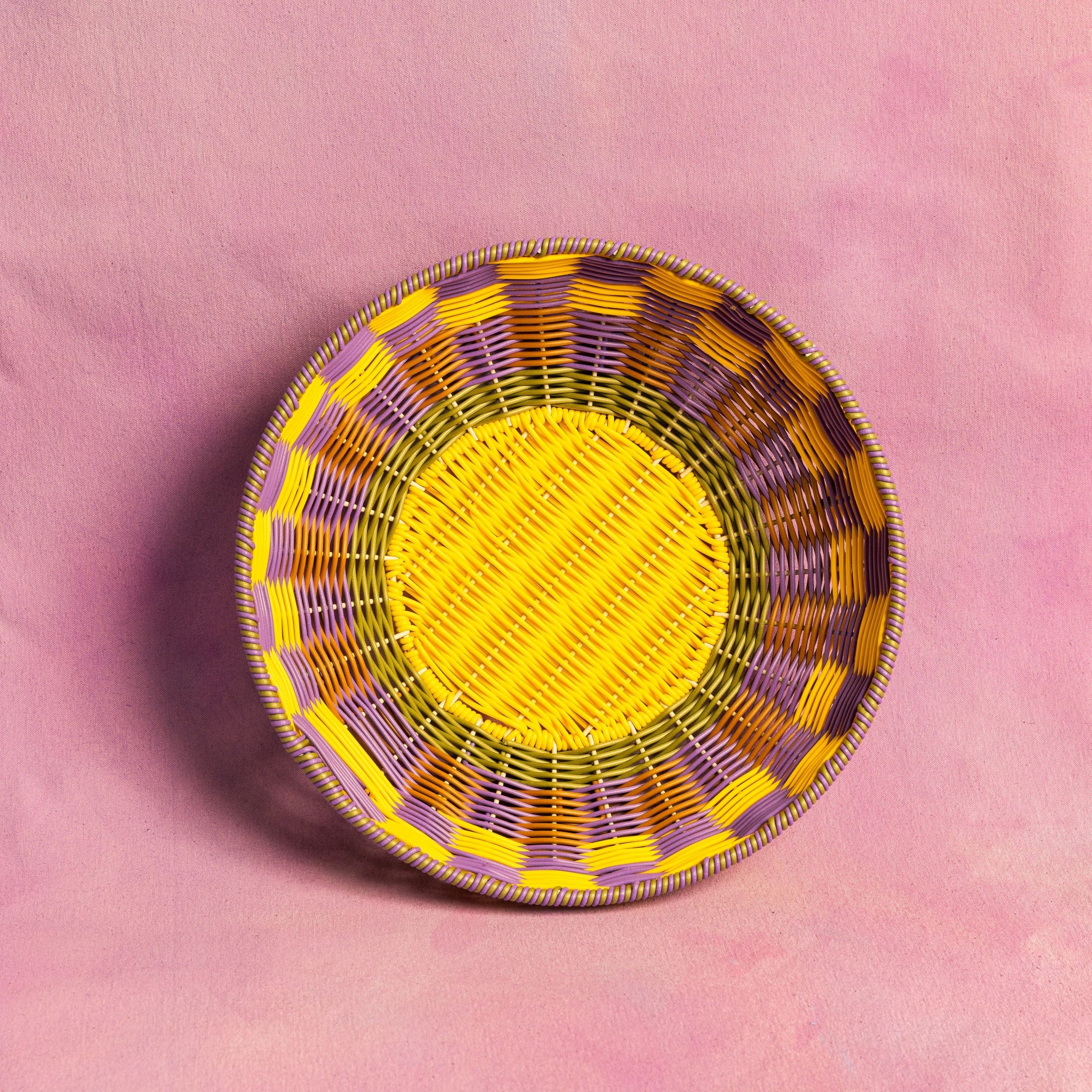 Woven Bowl | Yellow & Lilac