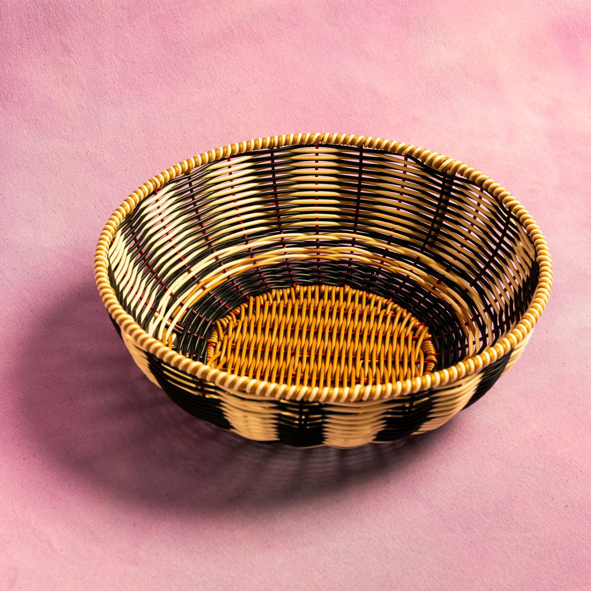 Woven Bowl | Black & Cream