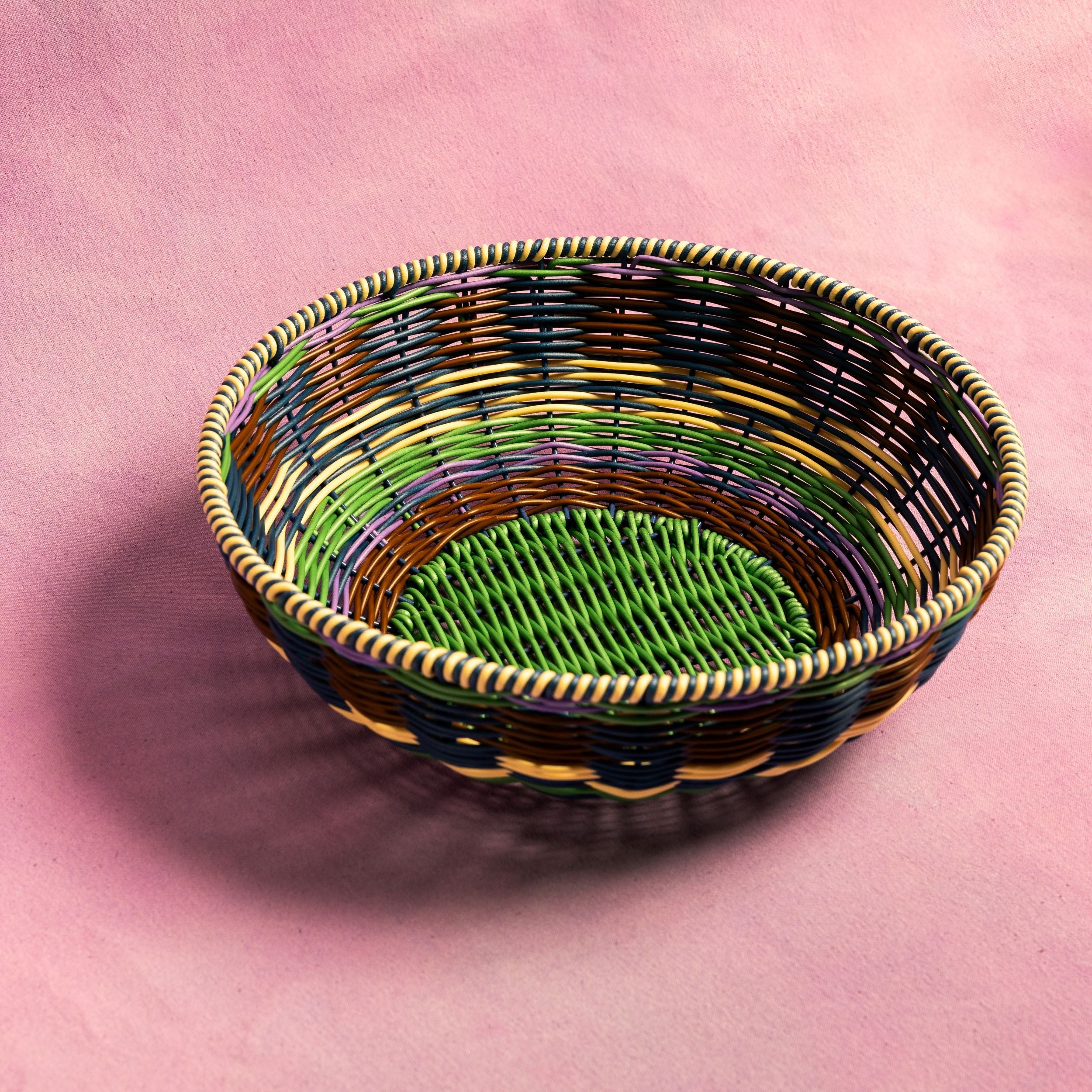 Woven Bowl | Brown & Green