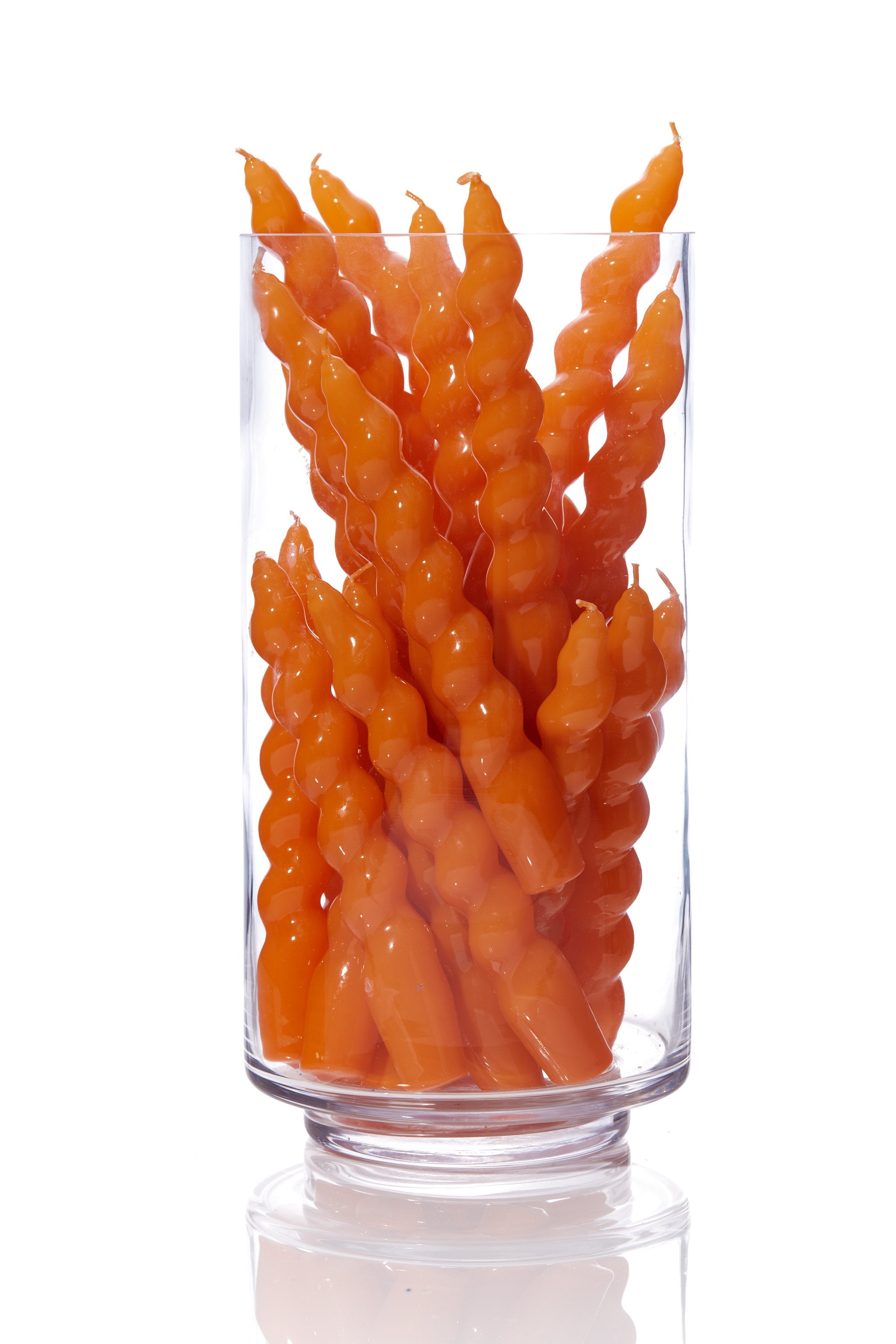 Maegen Spiral Taper Candle - Tangerine 3 pack