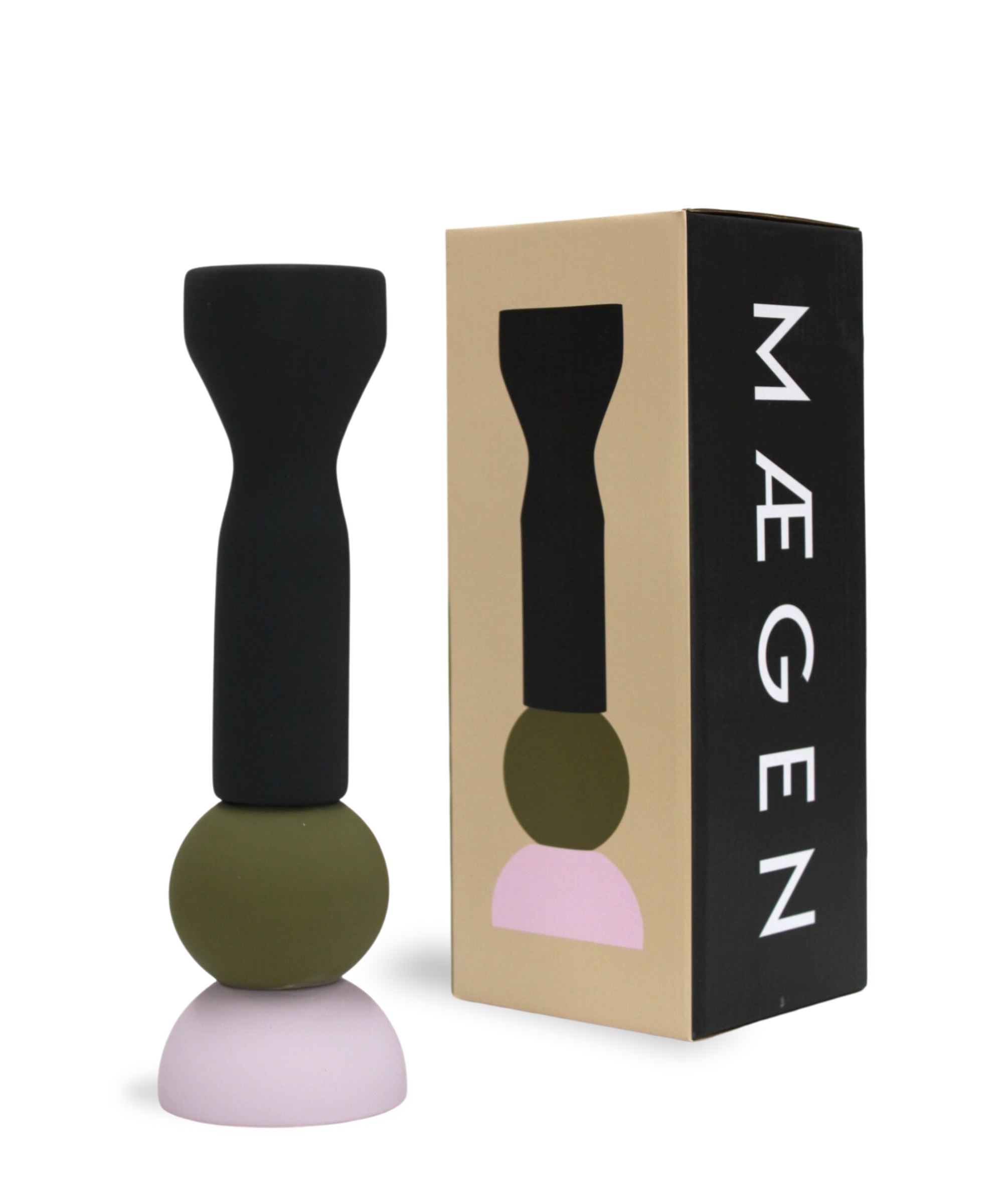 Stacks - Olive Tall Candlestick-MASTK003-B