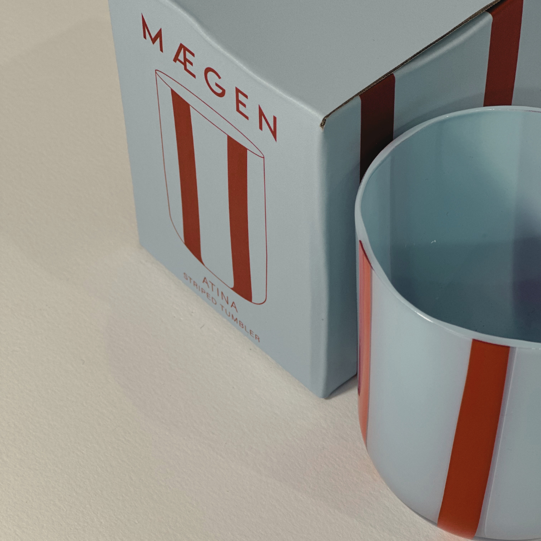 Atina Glassware - Blue & Red