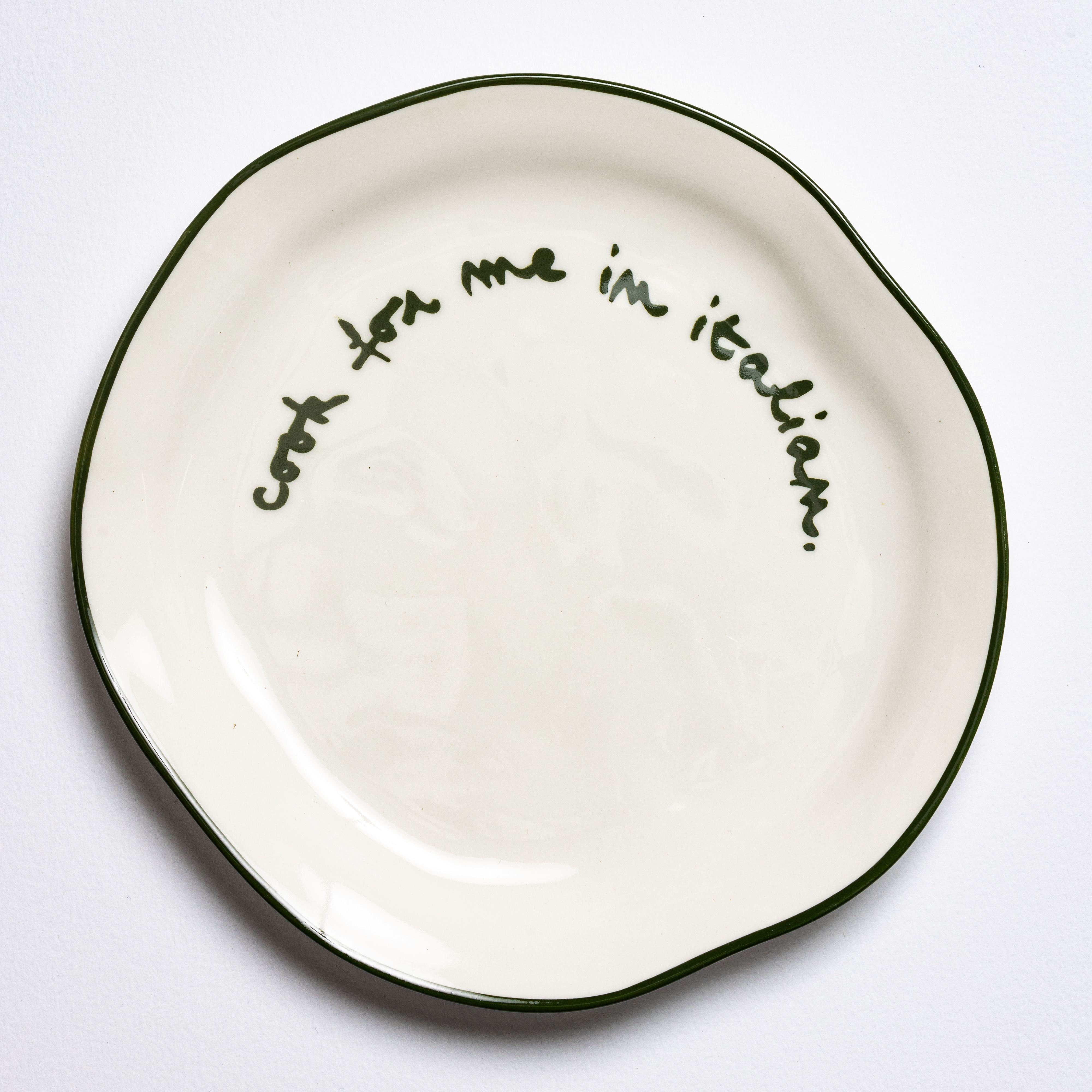 Statement Plate | Cook For Me In Italian