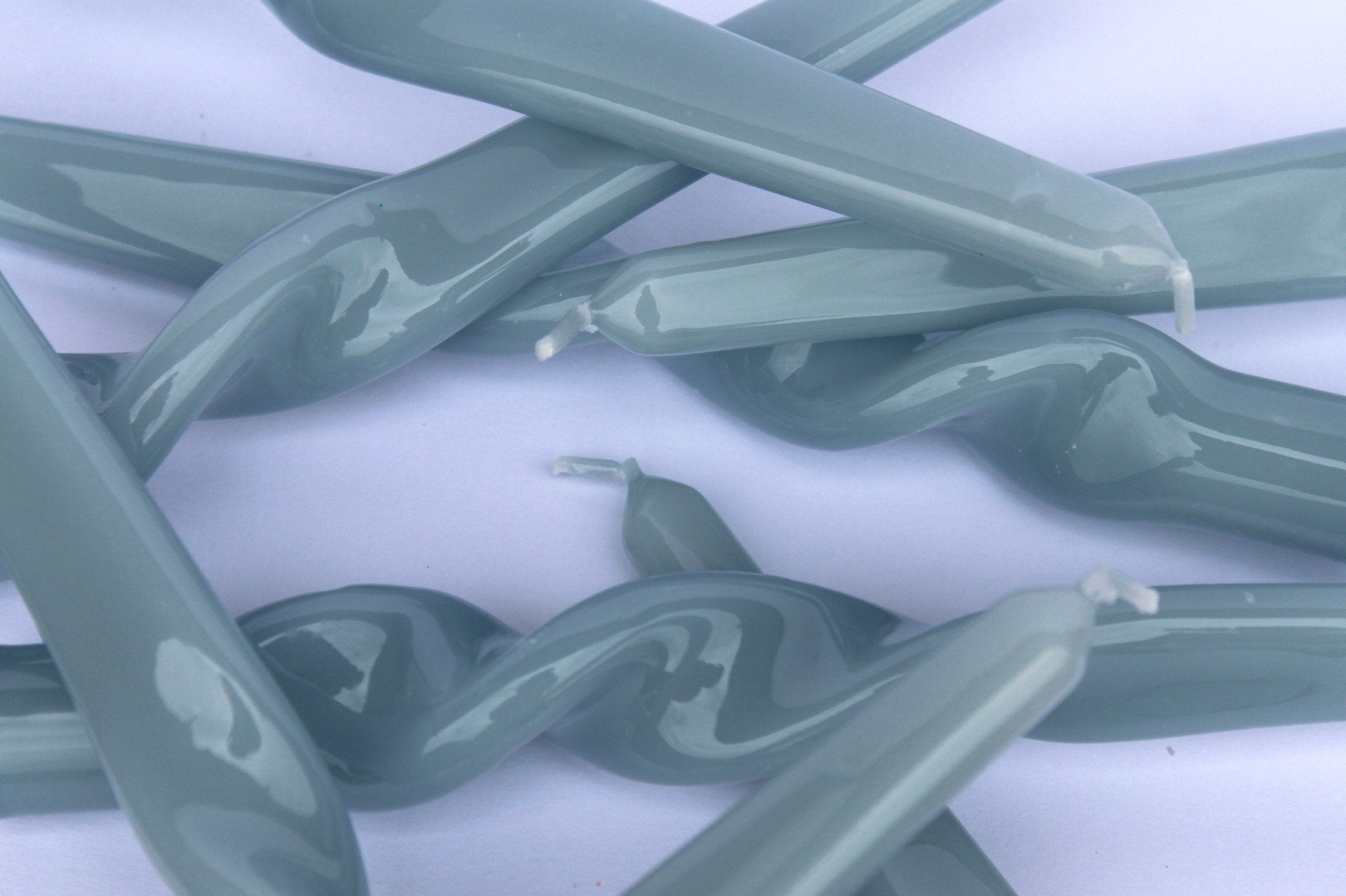 Twisted Taper Candle - Cornflower Blue 3 pack