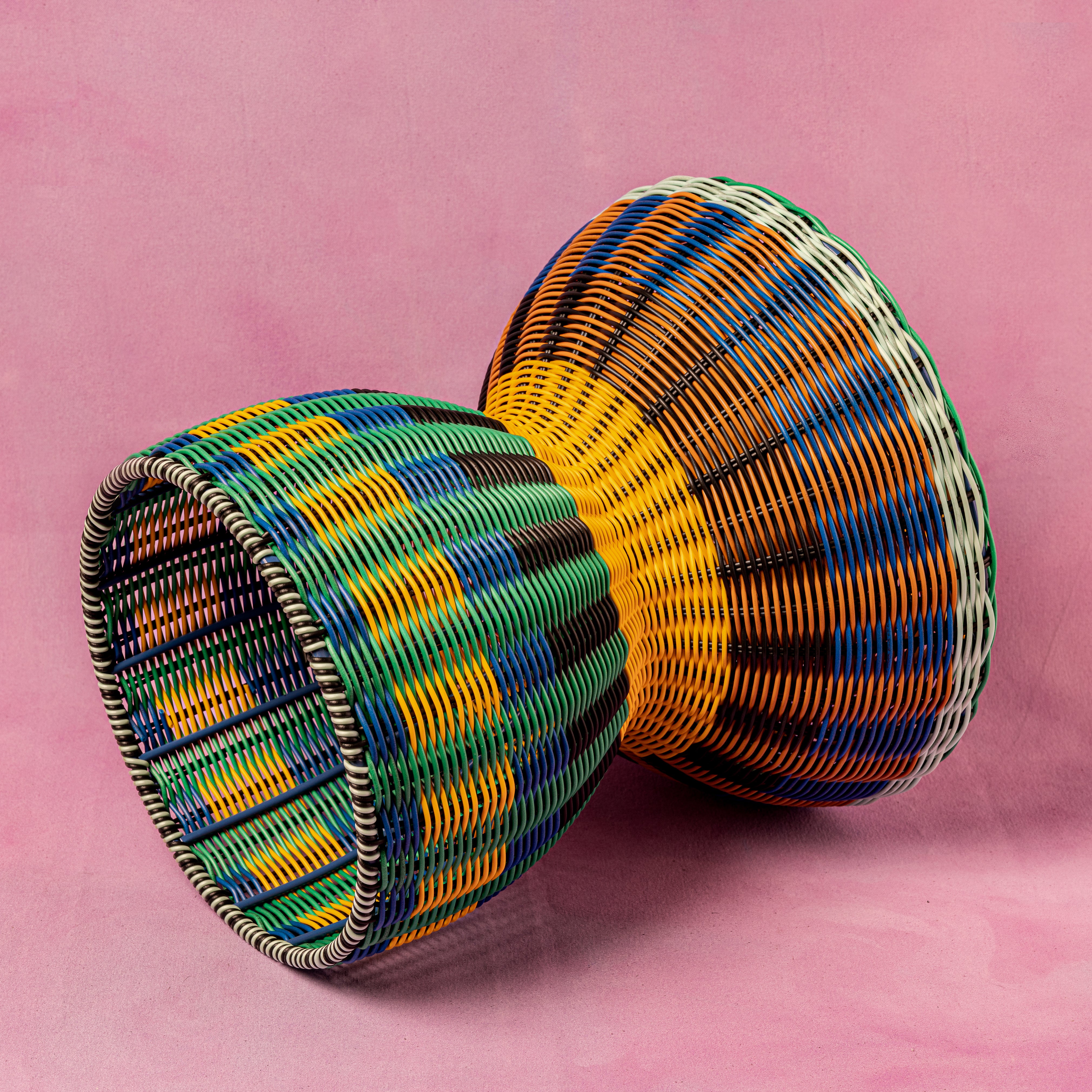Woven Table |Yellow & Green