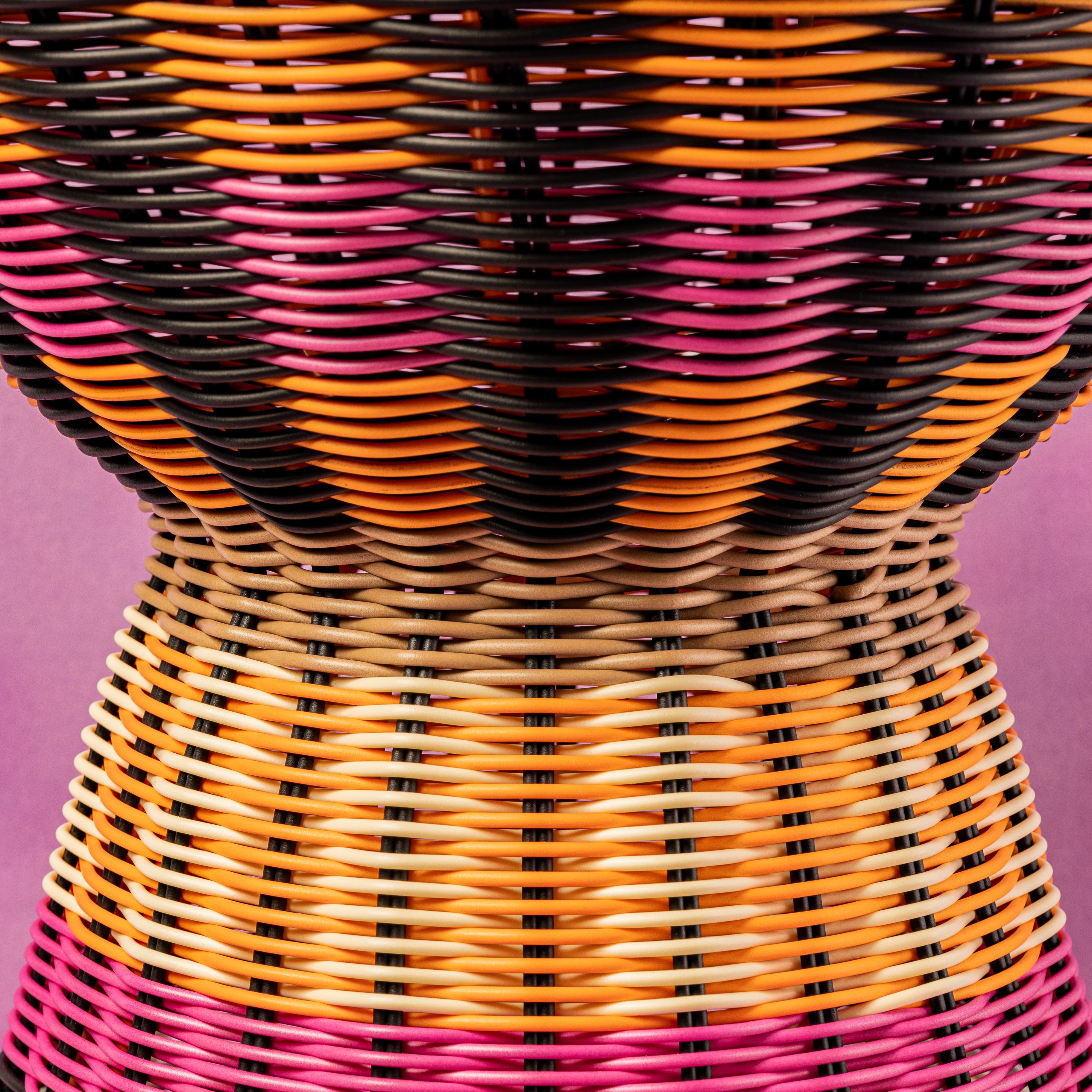 Woven Table | Pink, Orange & Black