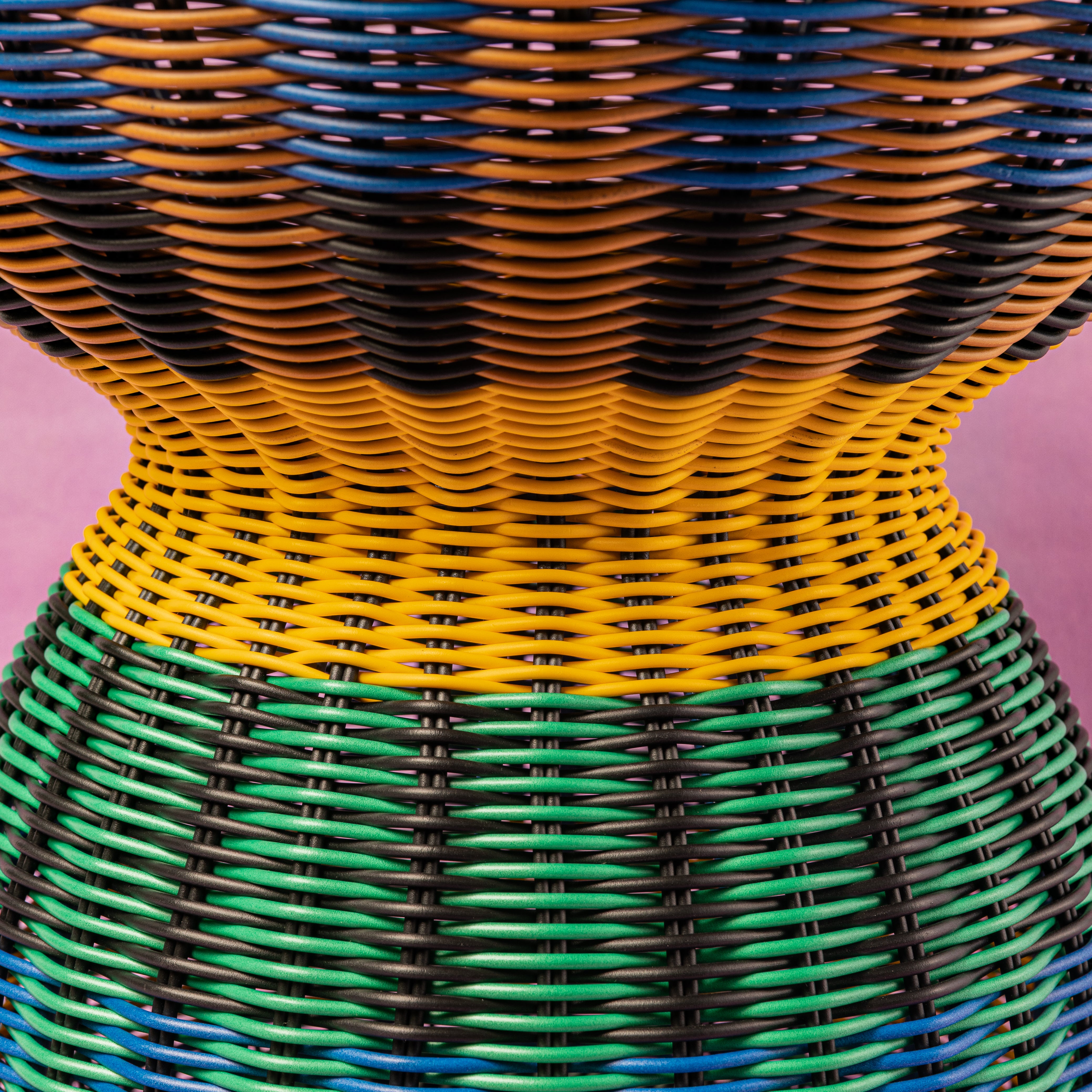 Woven Table |Yellow & Green