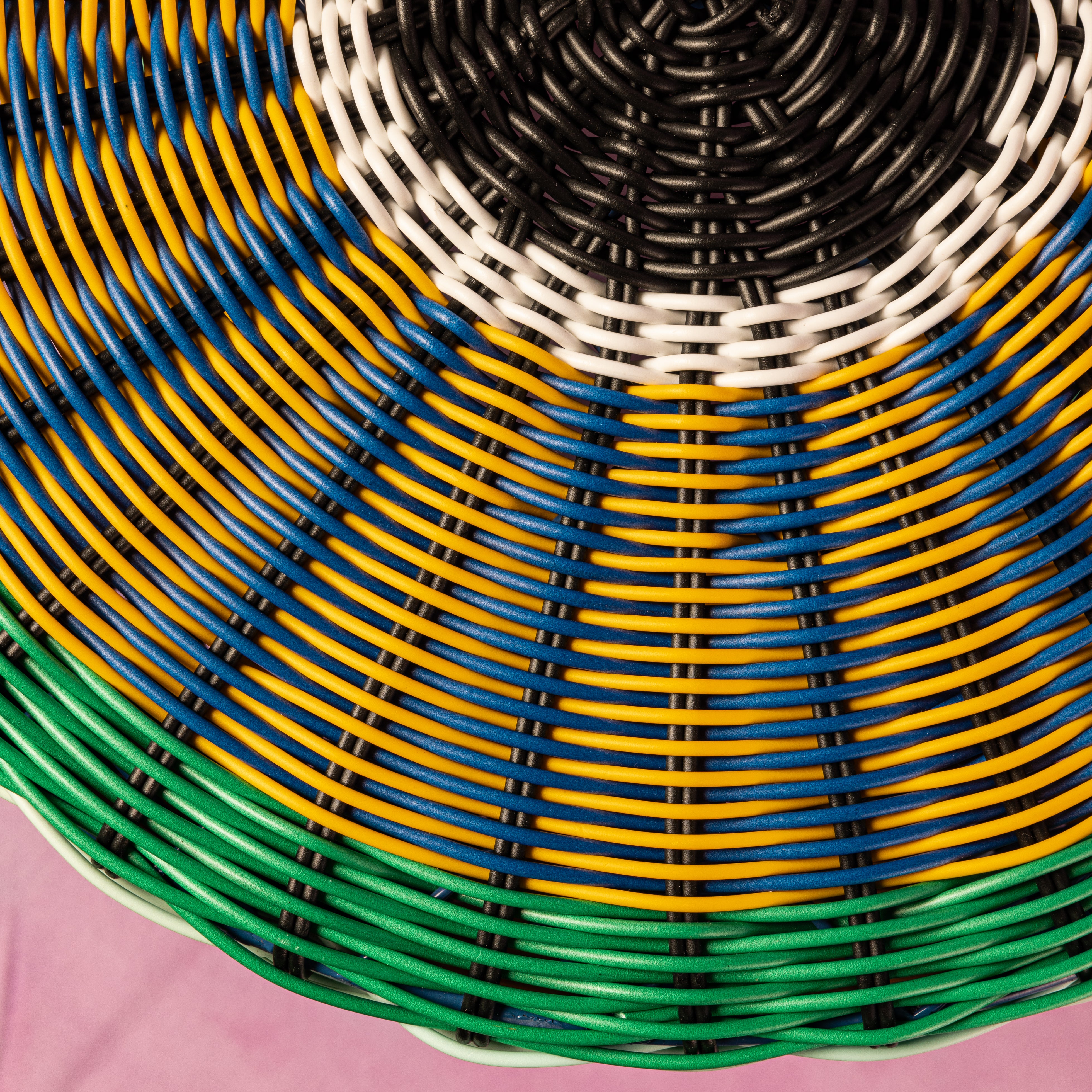 Woven Table |Yellow & Green