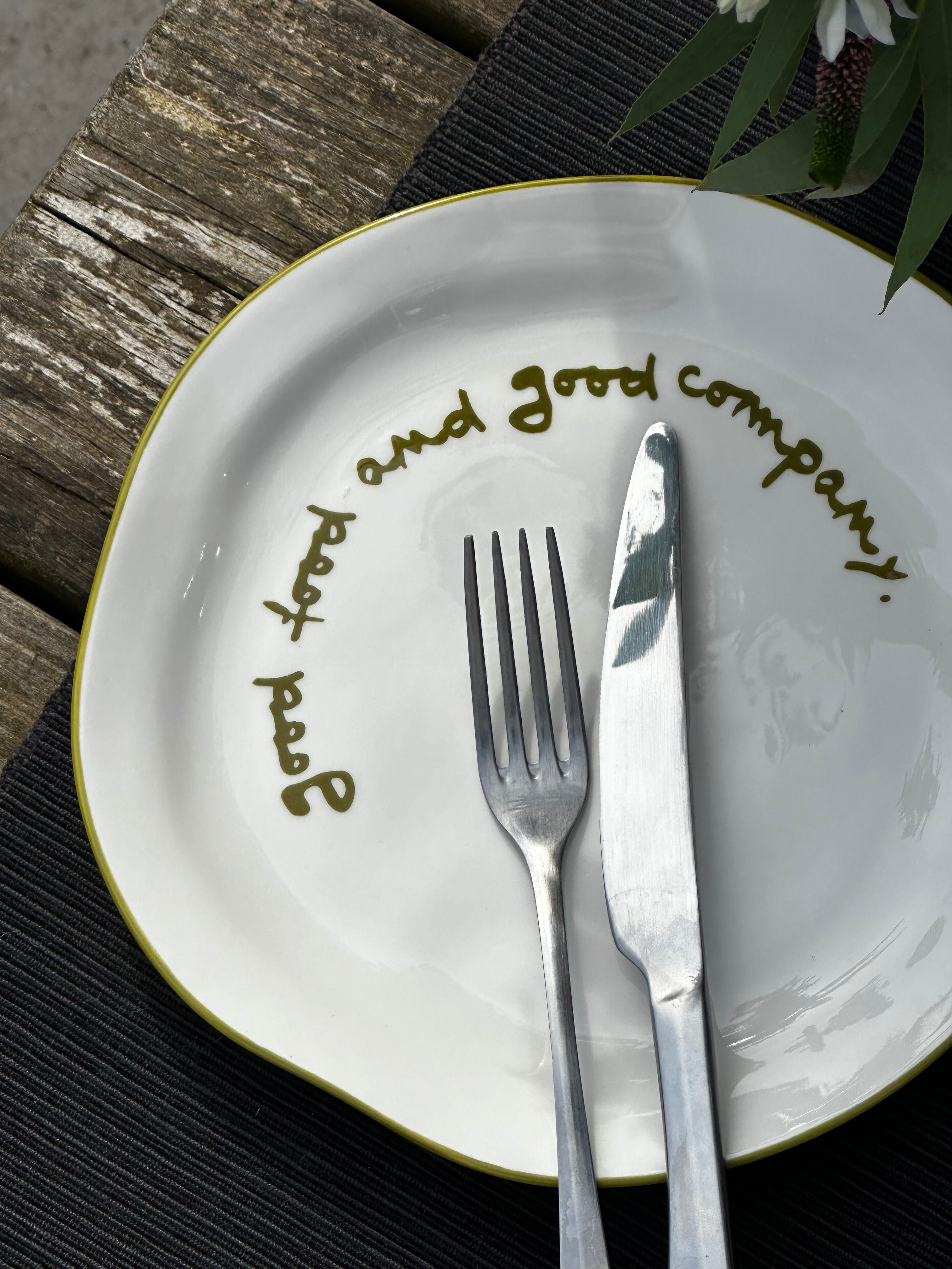 Statement Plate | 'Good Food And Good Company'