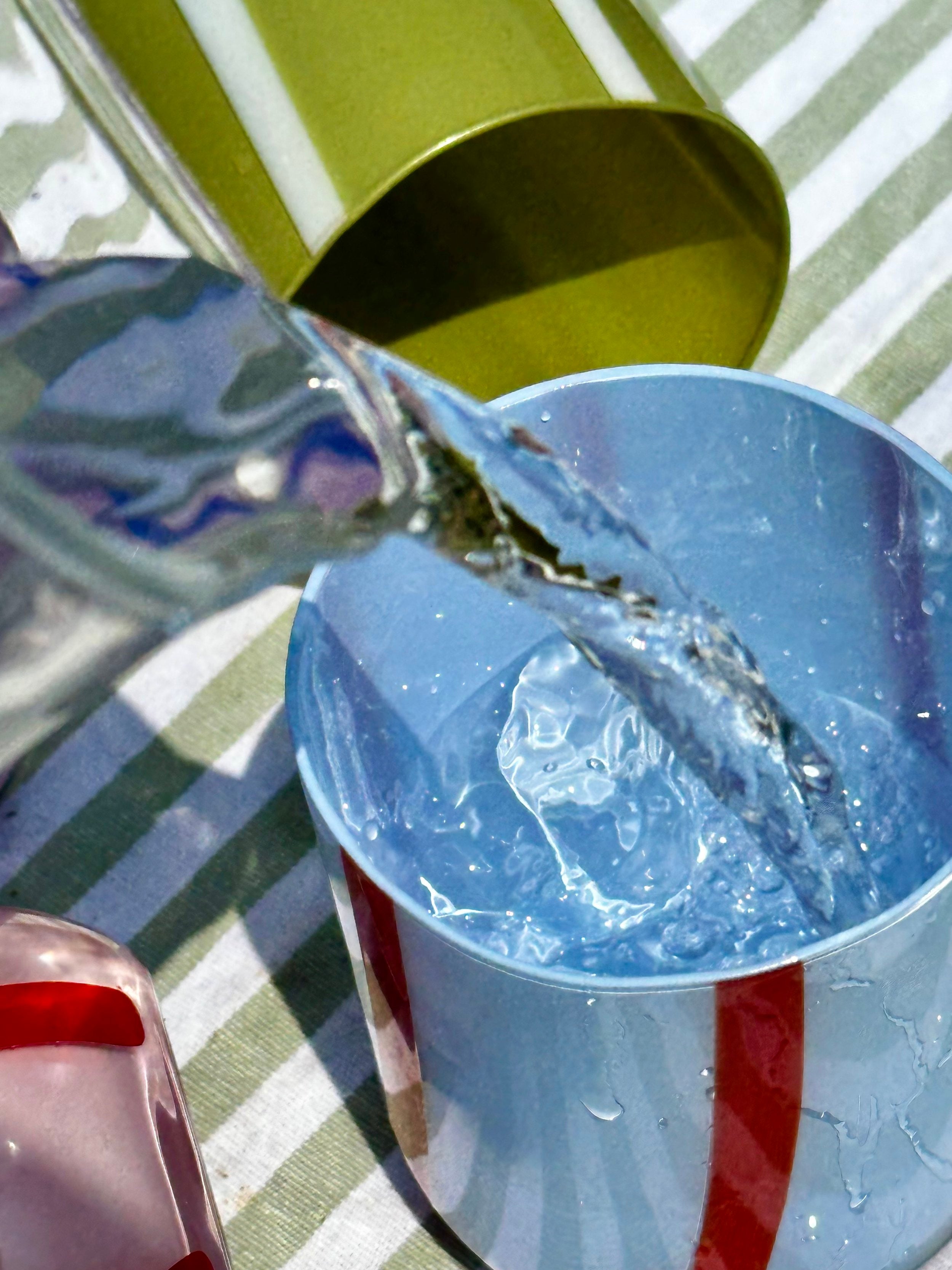 Atina Glassware - Blue & Red