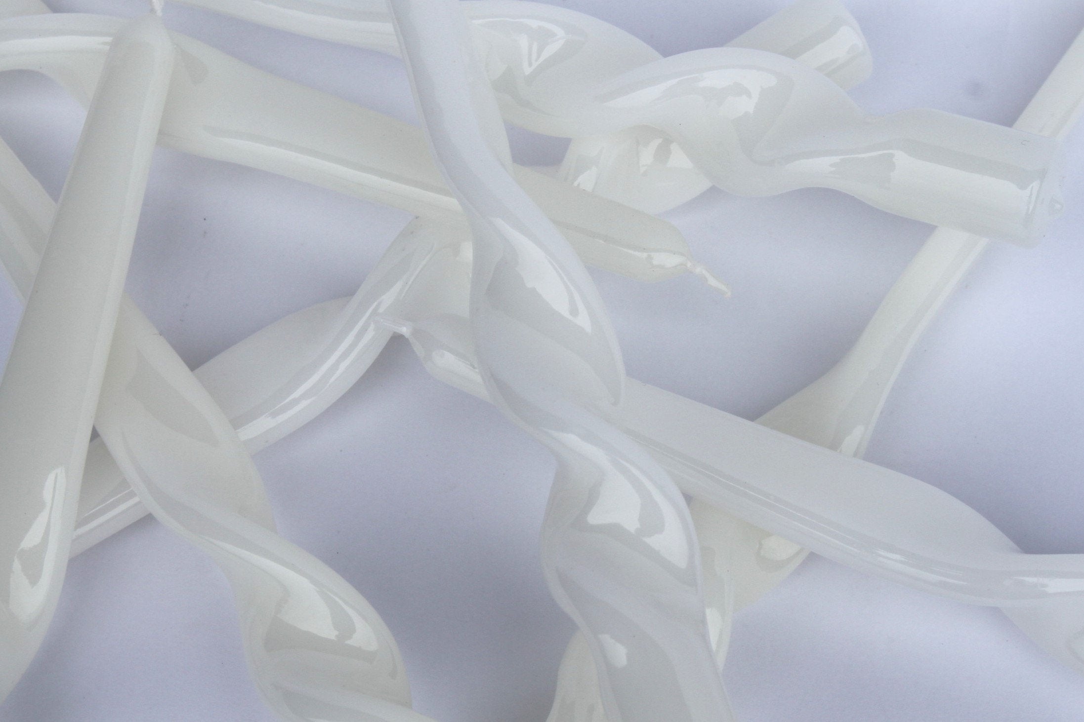 Twisted Taper Candle - Ice White 3 pack