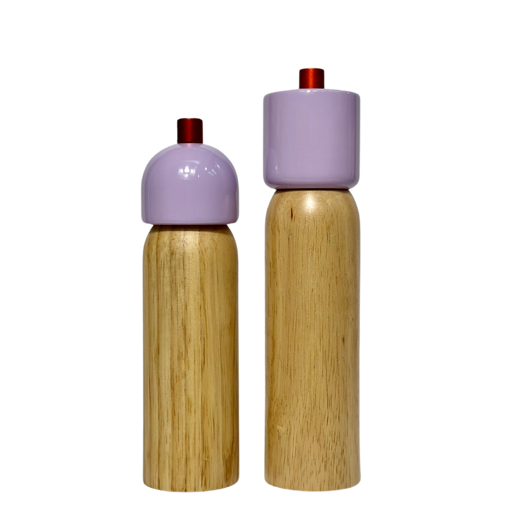 Salt & Pepper Grinder | Lilac & Red Small