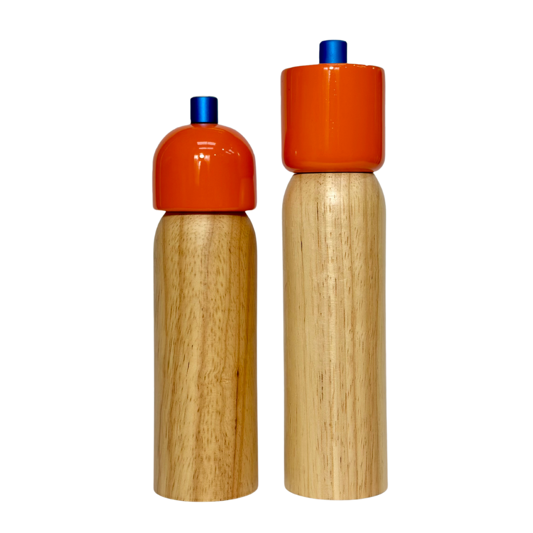 Salt Grinder | Orange & Blue