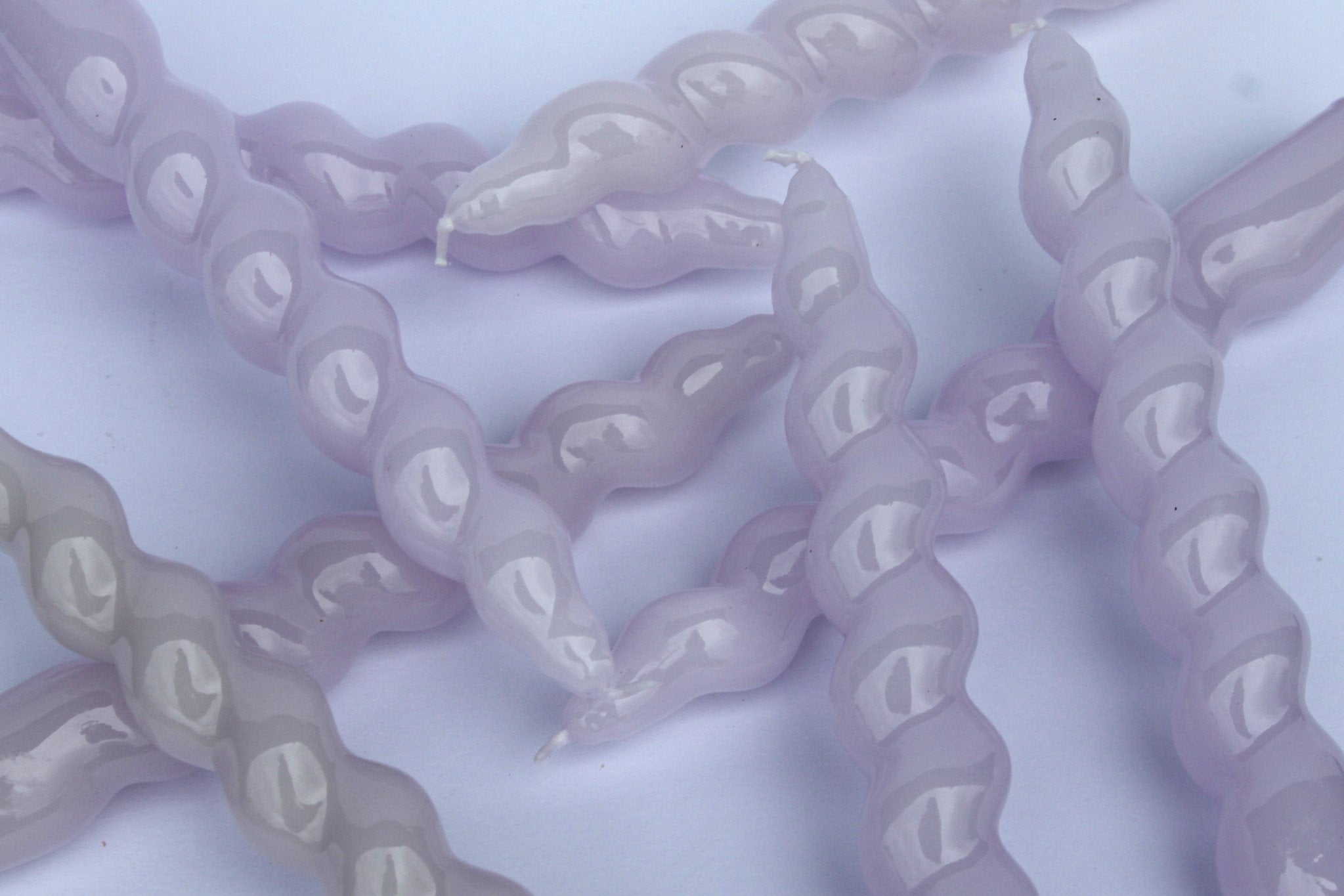 Maegen Spiral Taper Candle - Lilac 3 pack