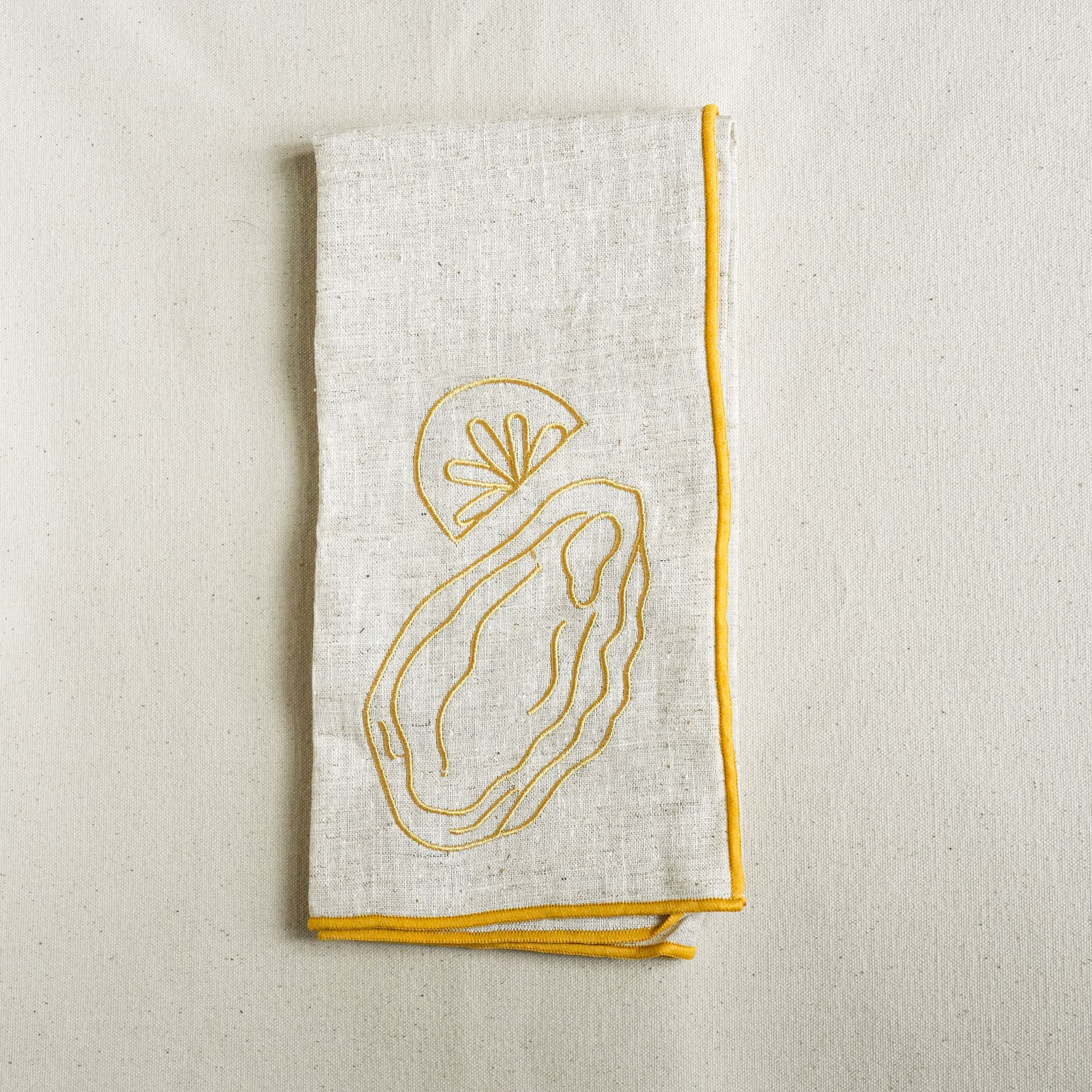 'Catch of the Day' Linen Blend Napkins (Set of 4) - Our Creative Abode x MÆGEN Collection
