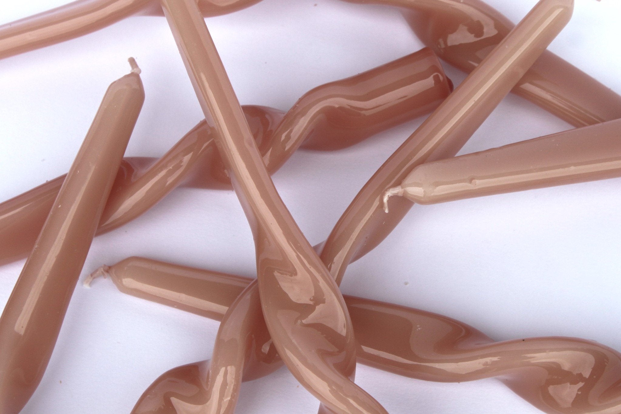 Twisted Taper Candle - Plaster Pink 3 pack