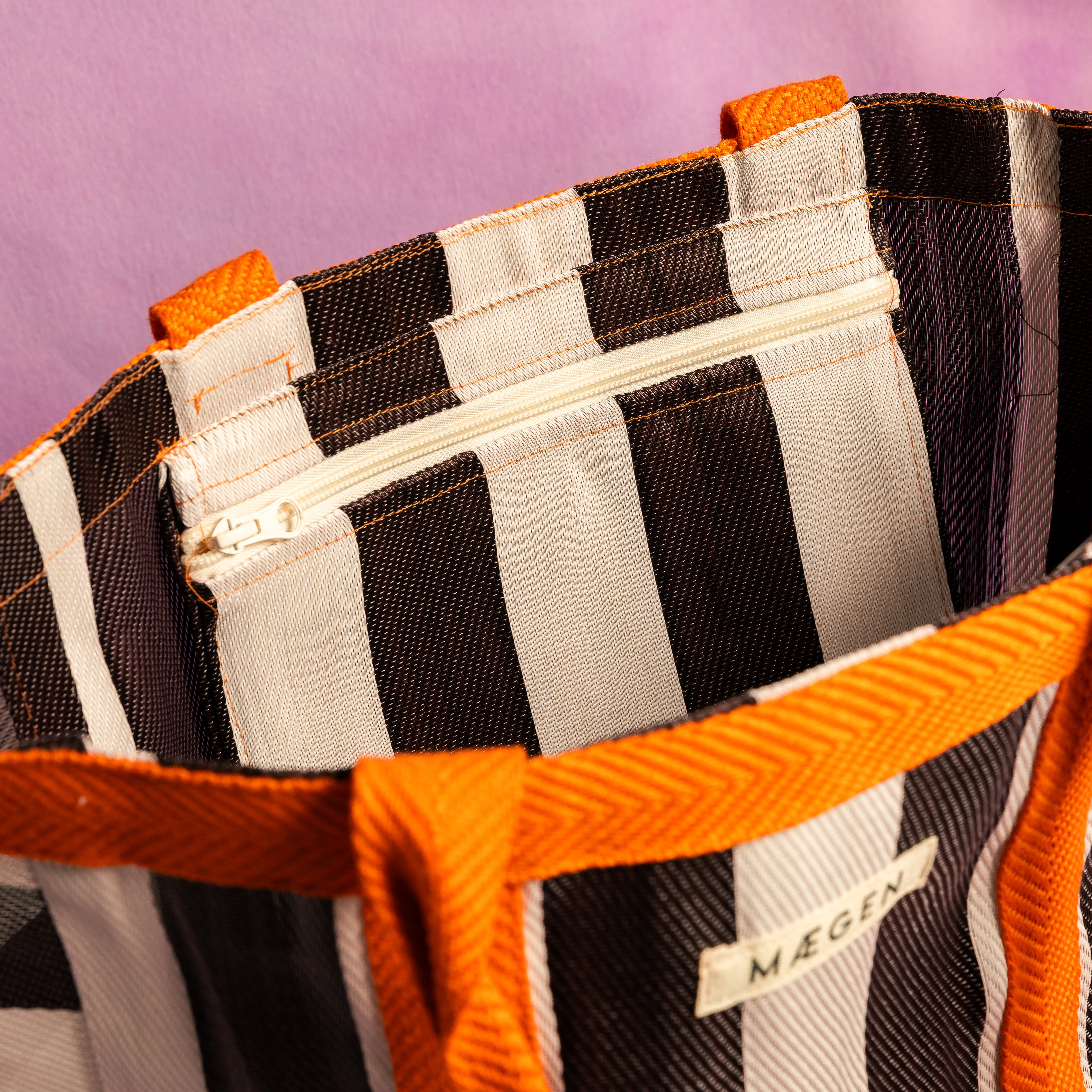 Everywhere Bag | Orange/ White/ Aubergine