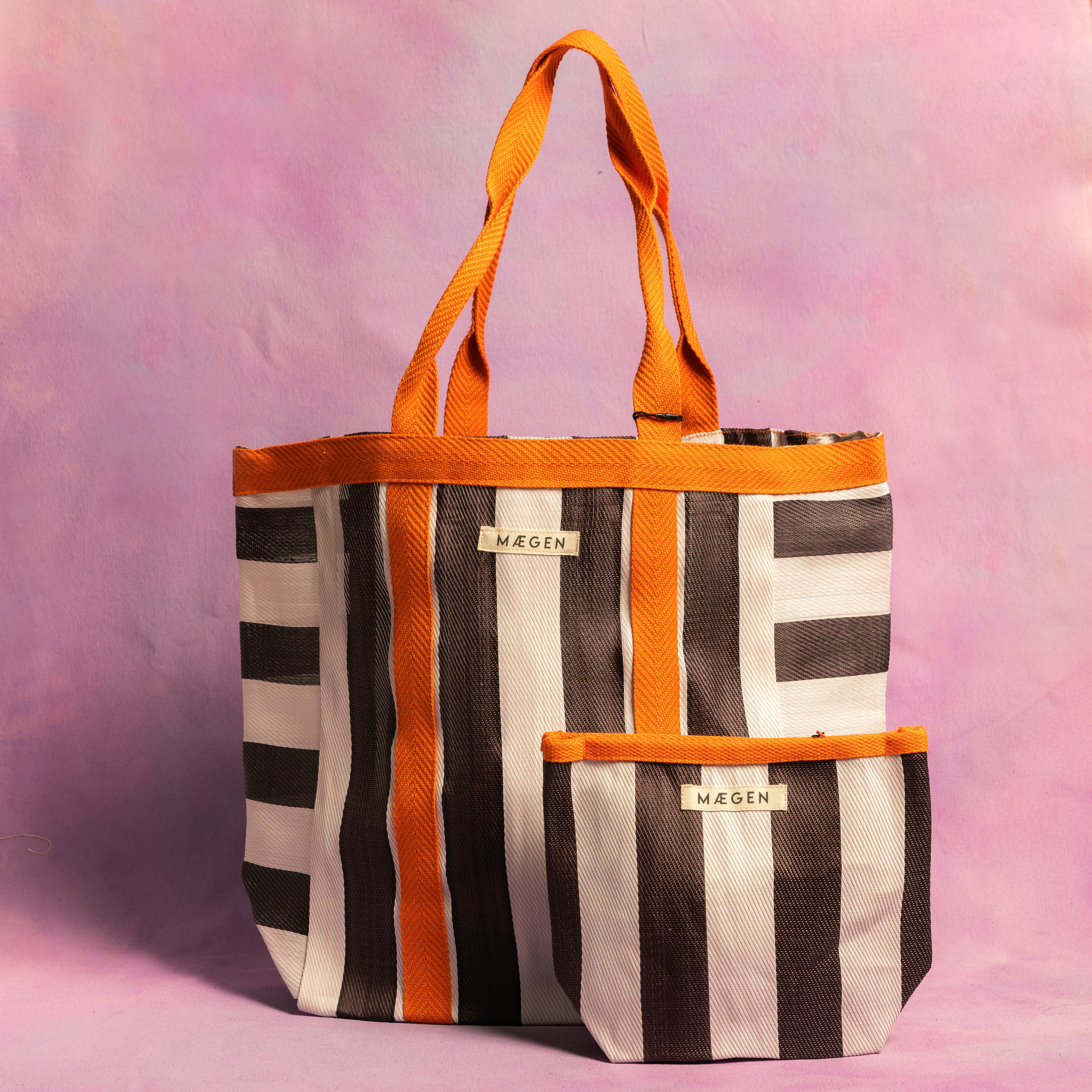 Everywhere Bag | Orange/ White/ Aubergine