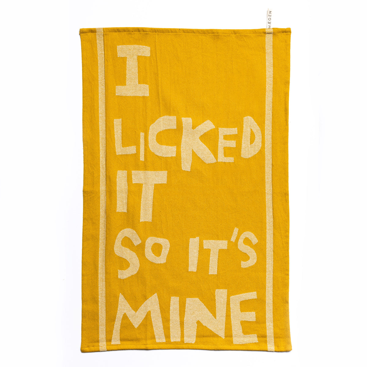 Tea Towel - Chartreuse - 'I licked it so it's mine'