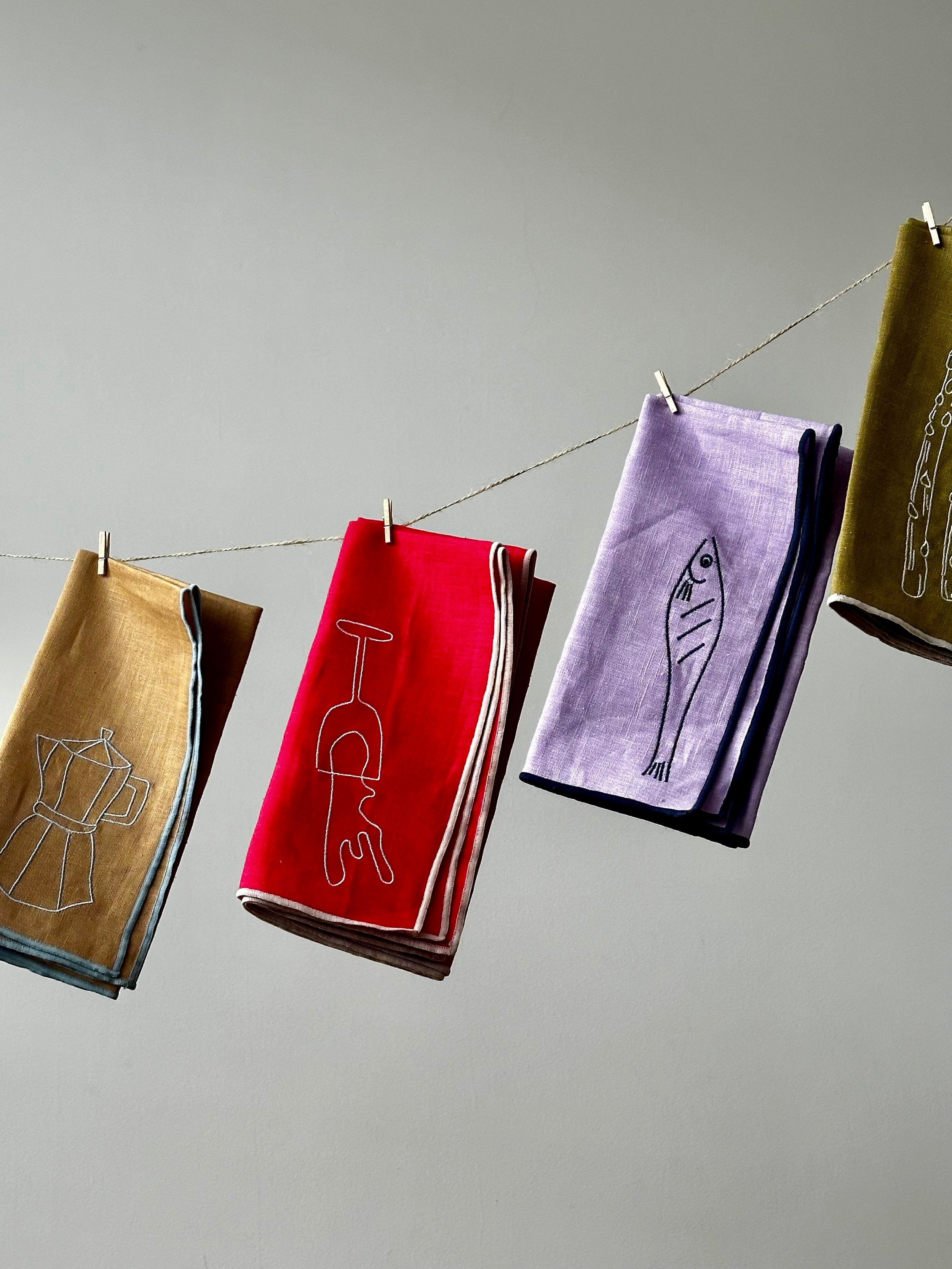 Linen Blend Napkins - Cafetiere (Set of 2)