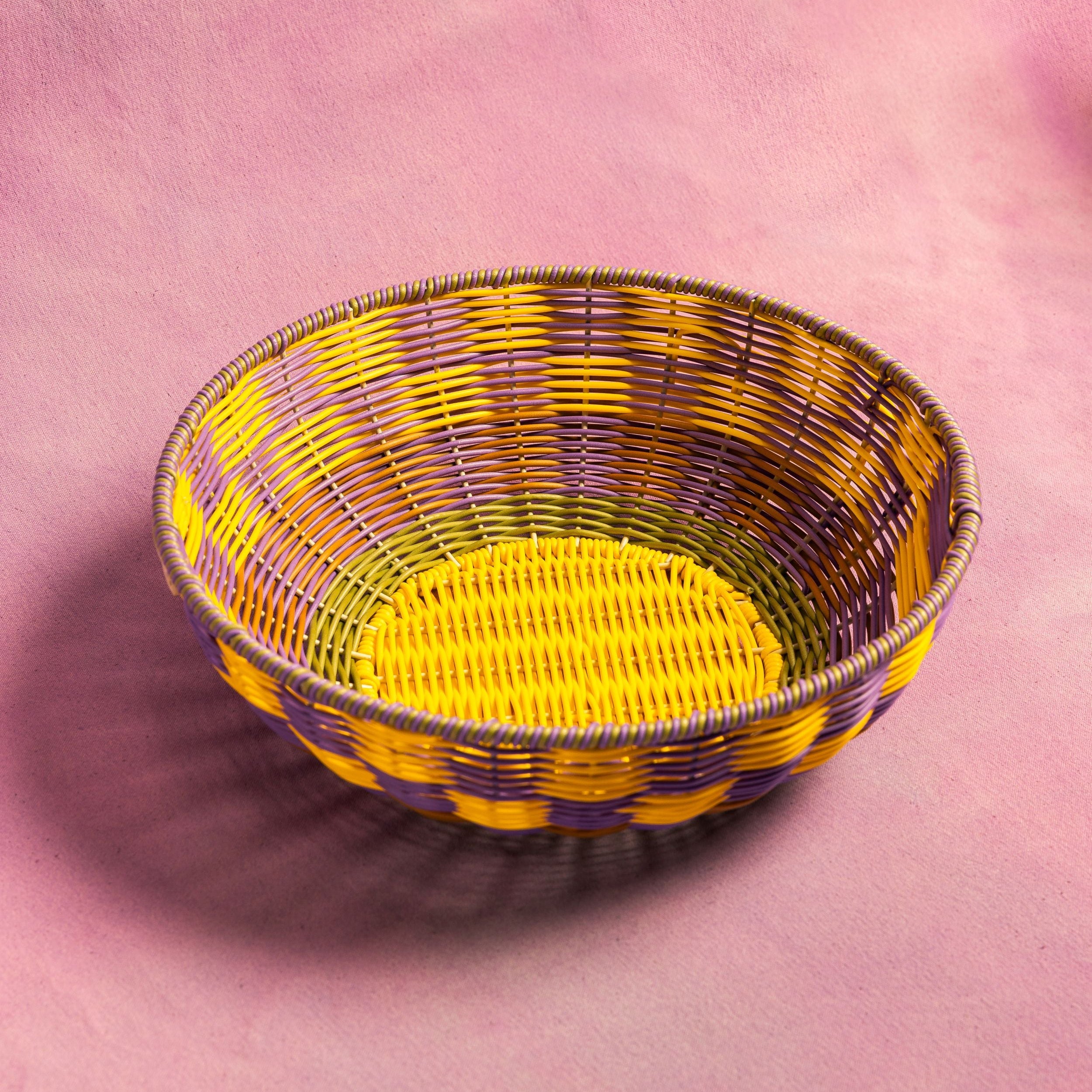 Woven Bowl | Yellow & Lilac